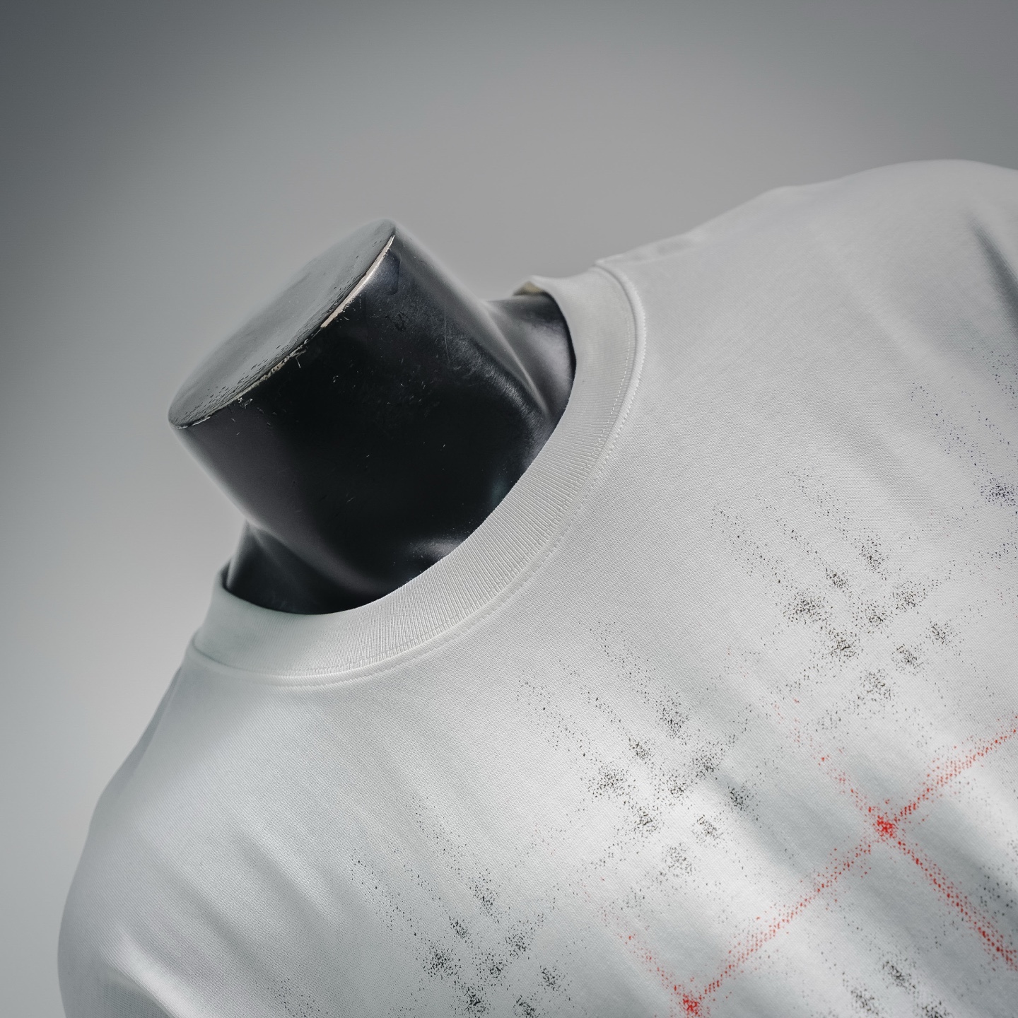 Bur gradient plaid t-shirt
