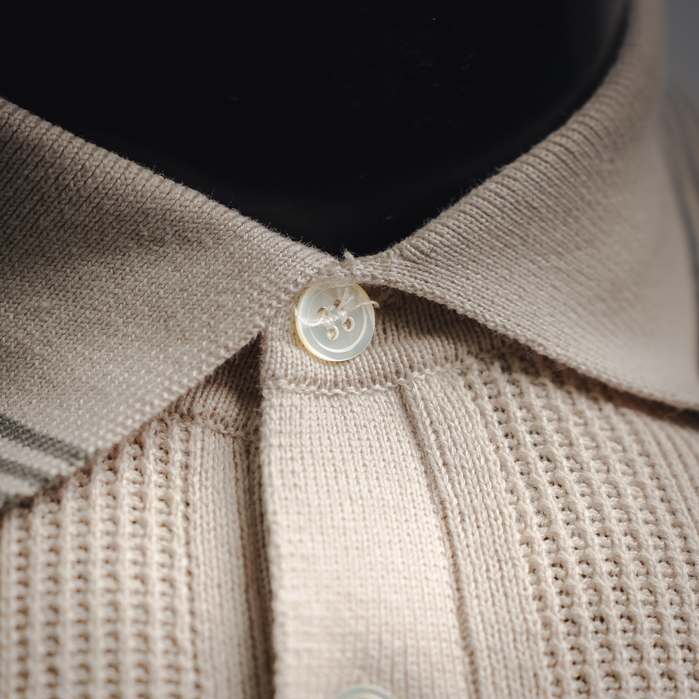 Brunello striped collar Polo
