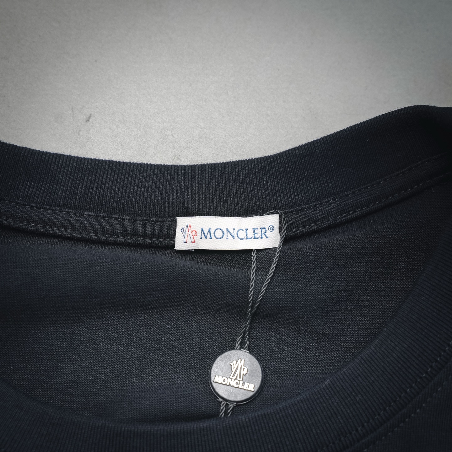 Mon striped embroidered badge t-shirt