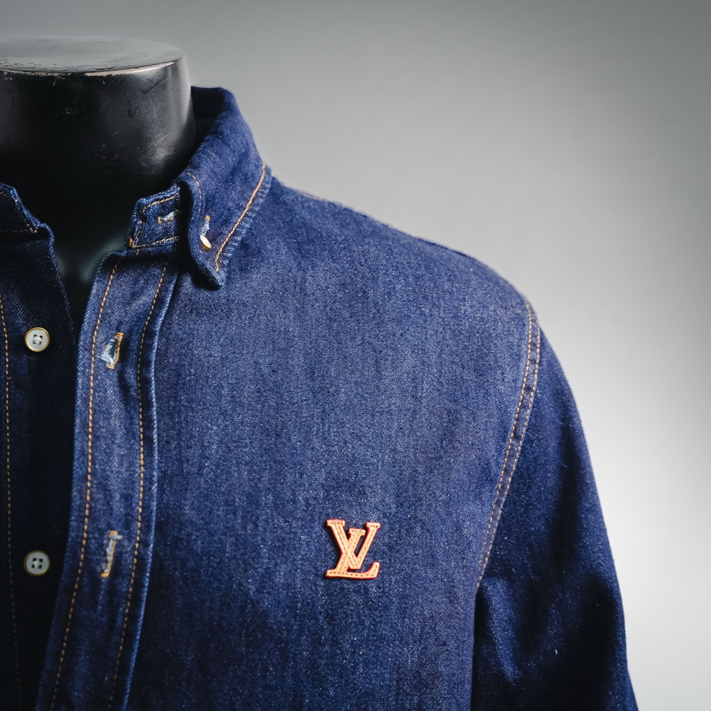 Louis denim long-sleeved shirts