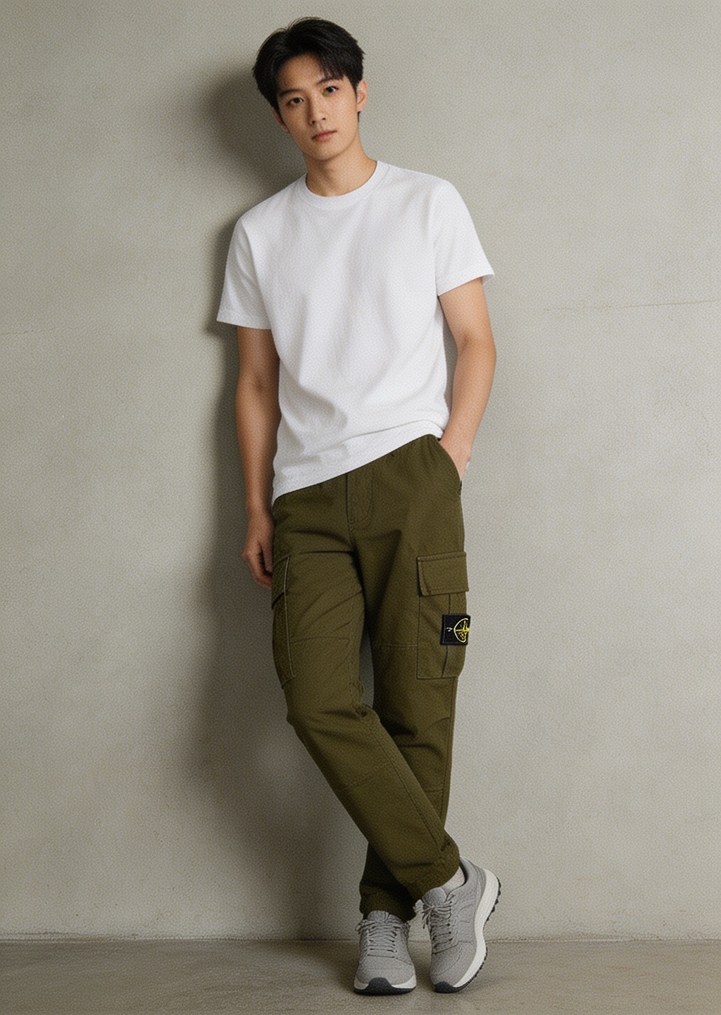 Stone cargo pants