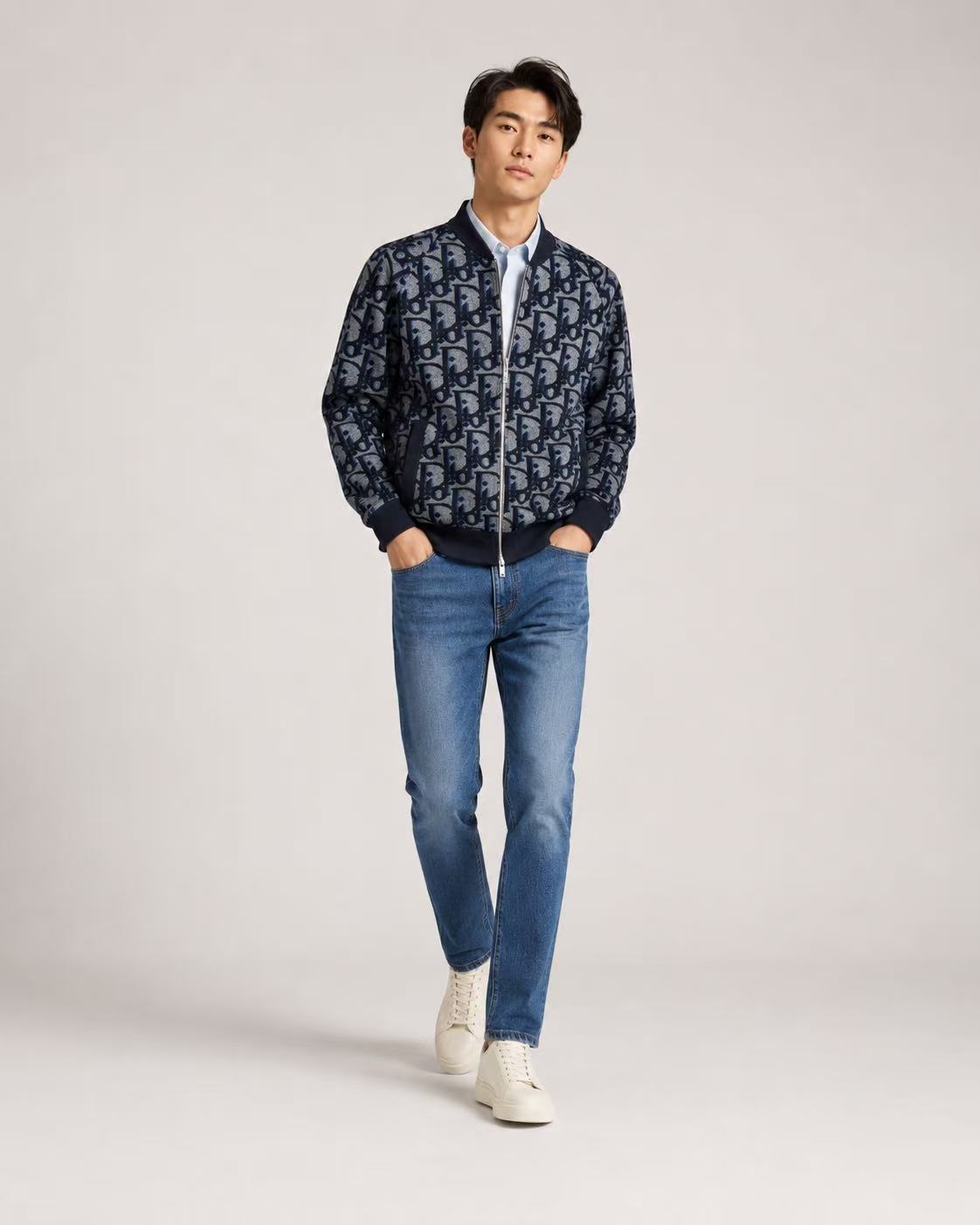 CD jacquard cardigan jacket