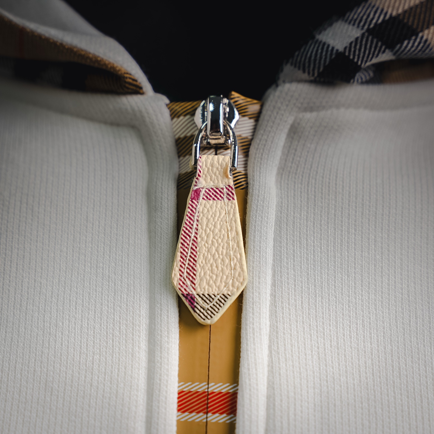 Bur plaid splicing coat