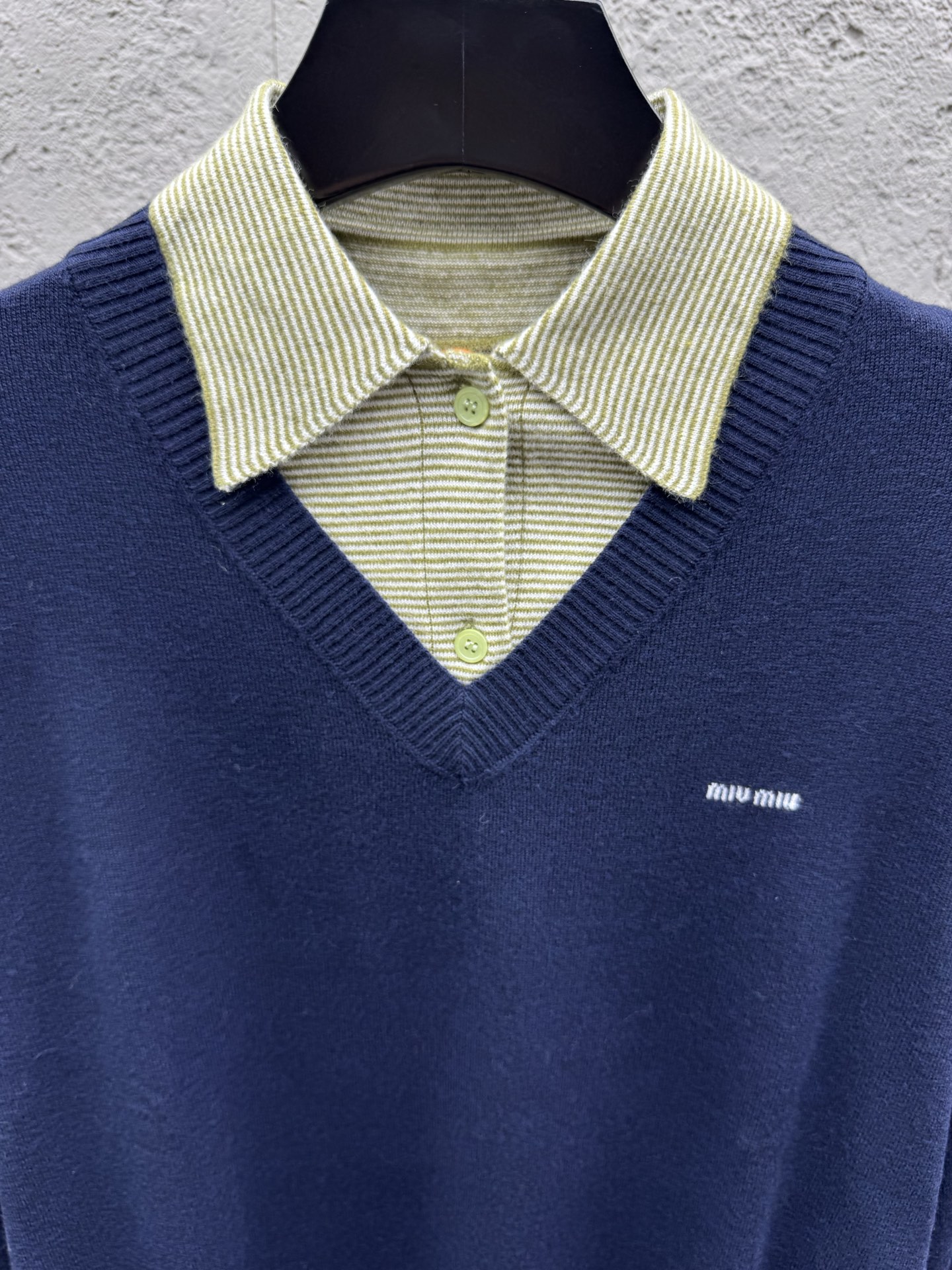 Miu layered preppy sweater