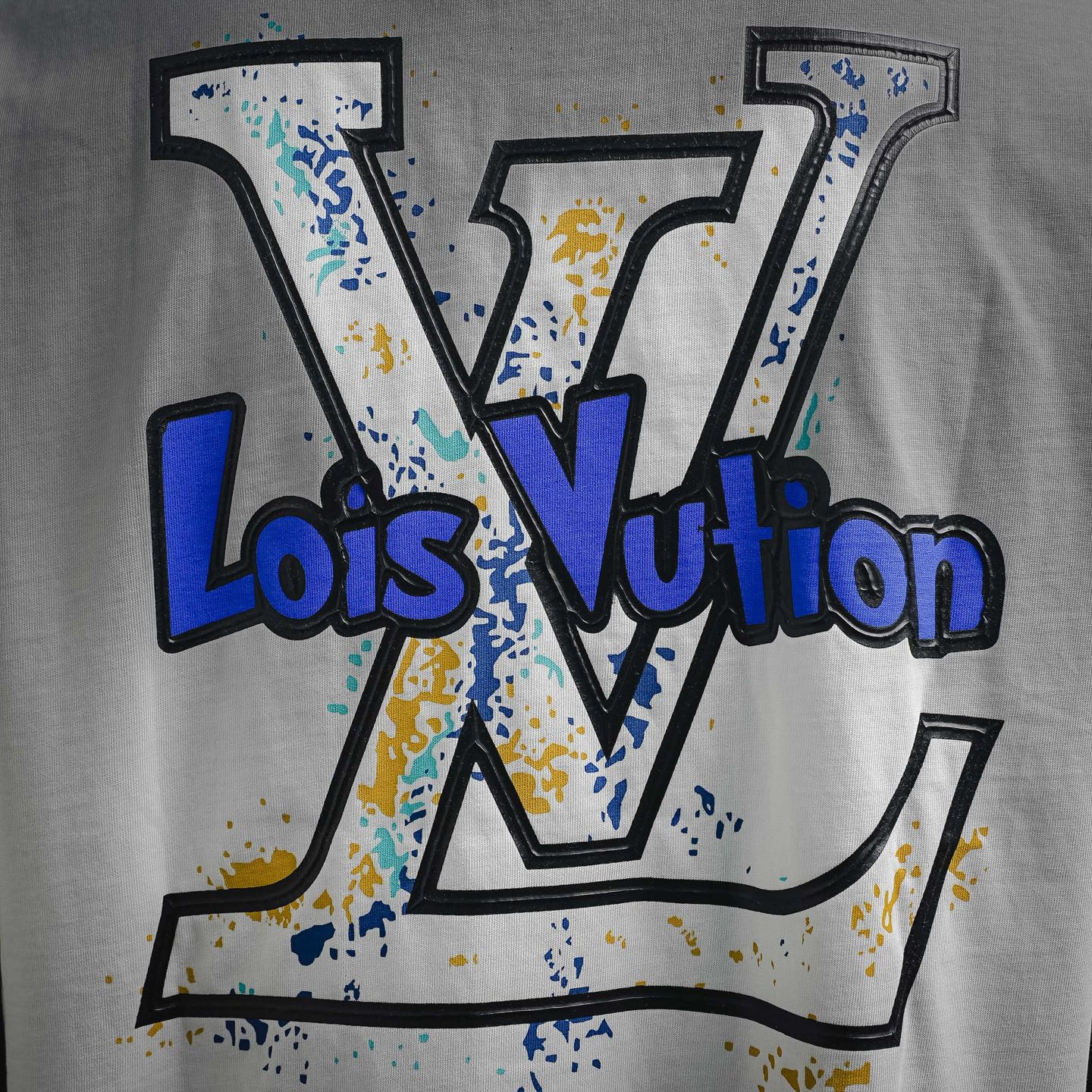 Louis graffiti-print logo t-shirt