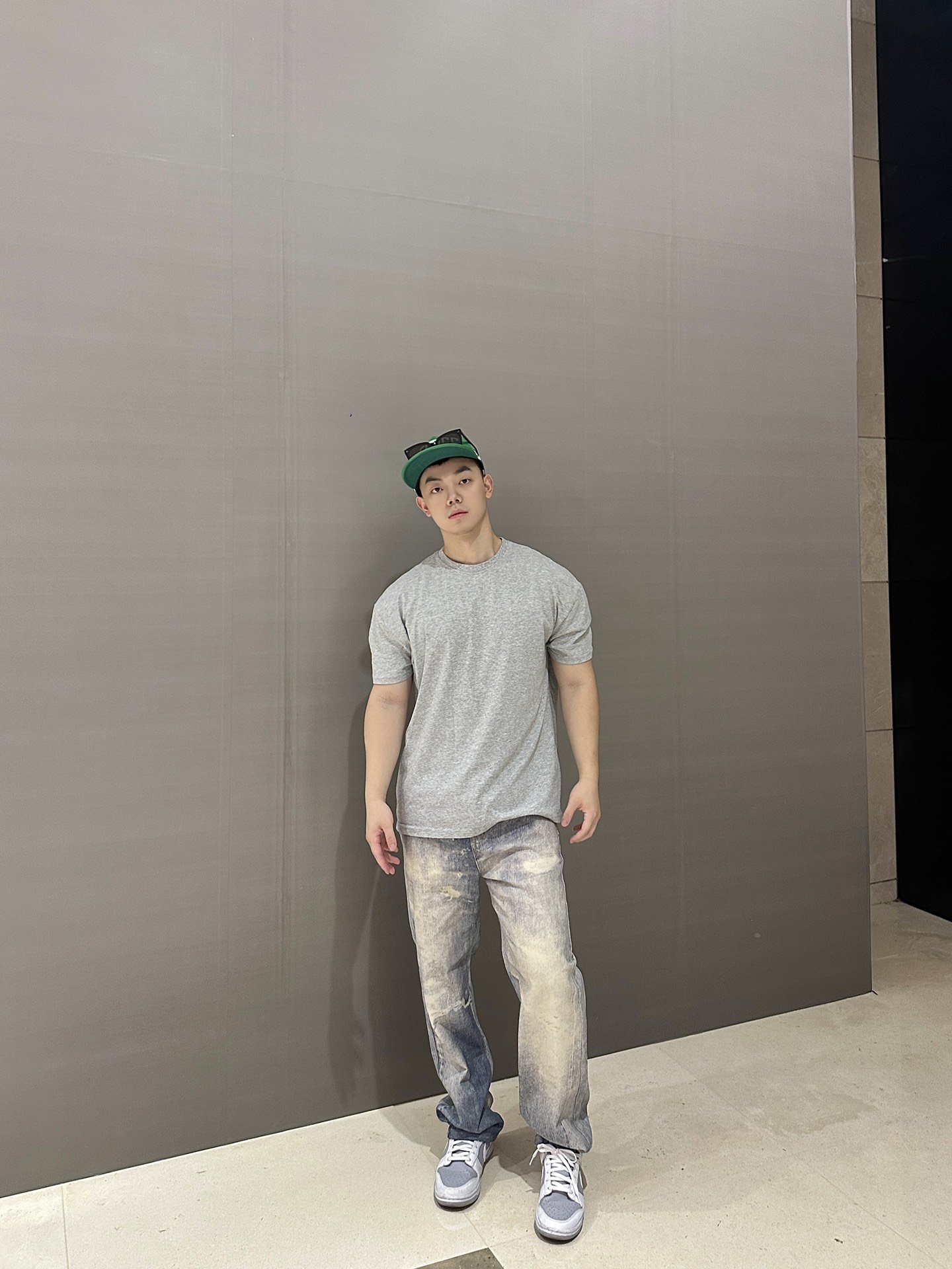 Balen bleached straight jeans