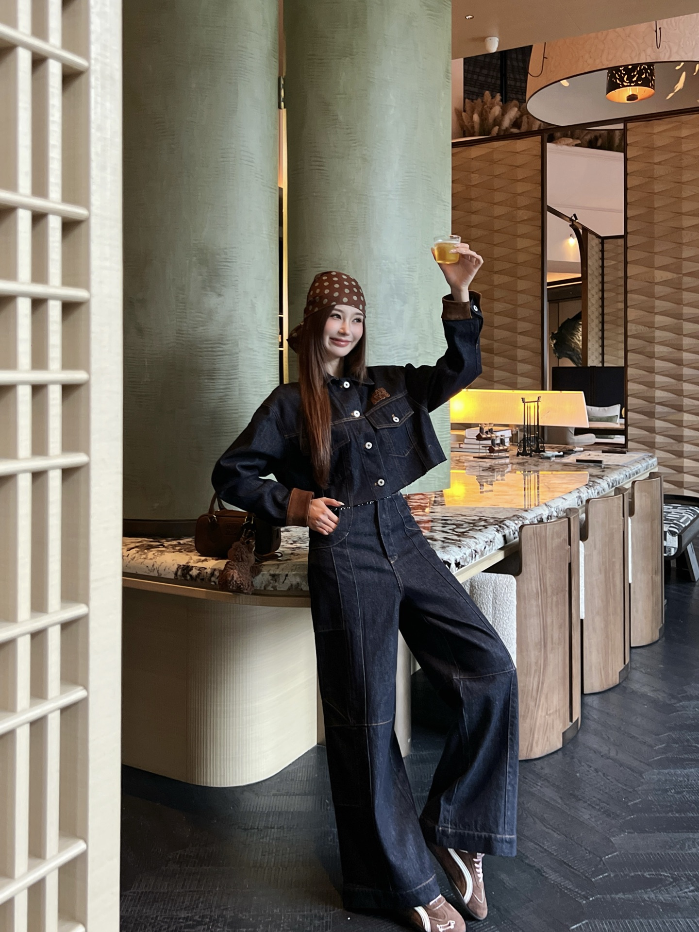 Miu 26fw cargo denim pants