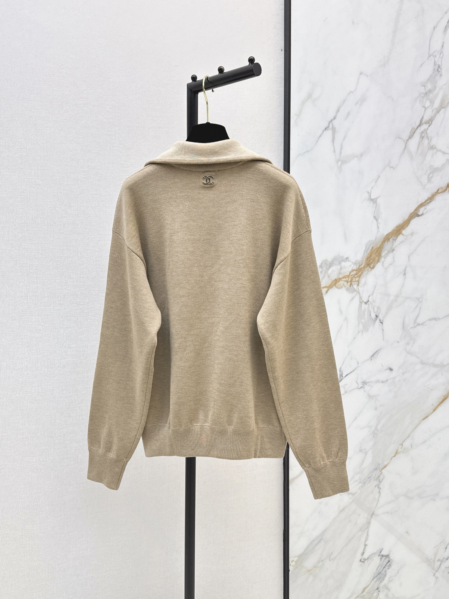 Chan 26fw zip-up knitwear
