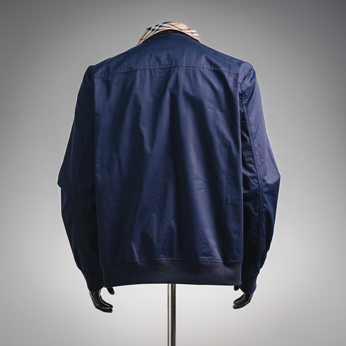 Bur plaid collared jacket