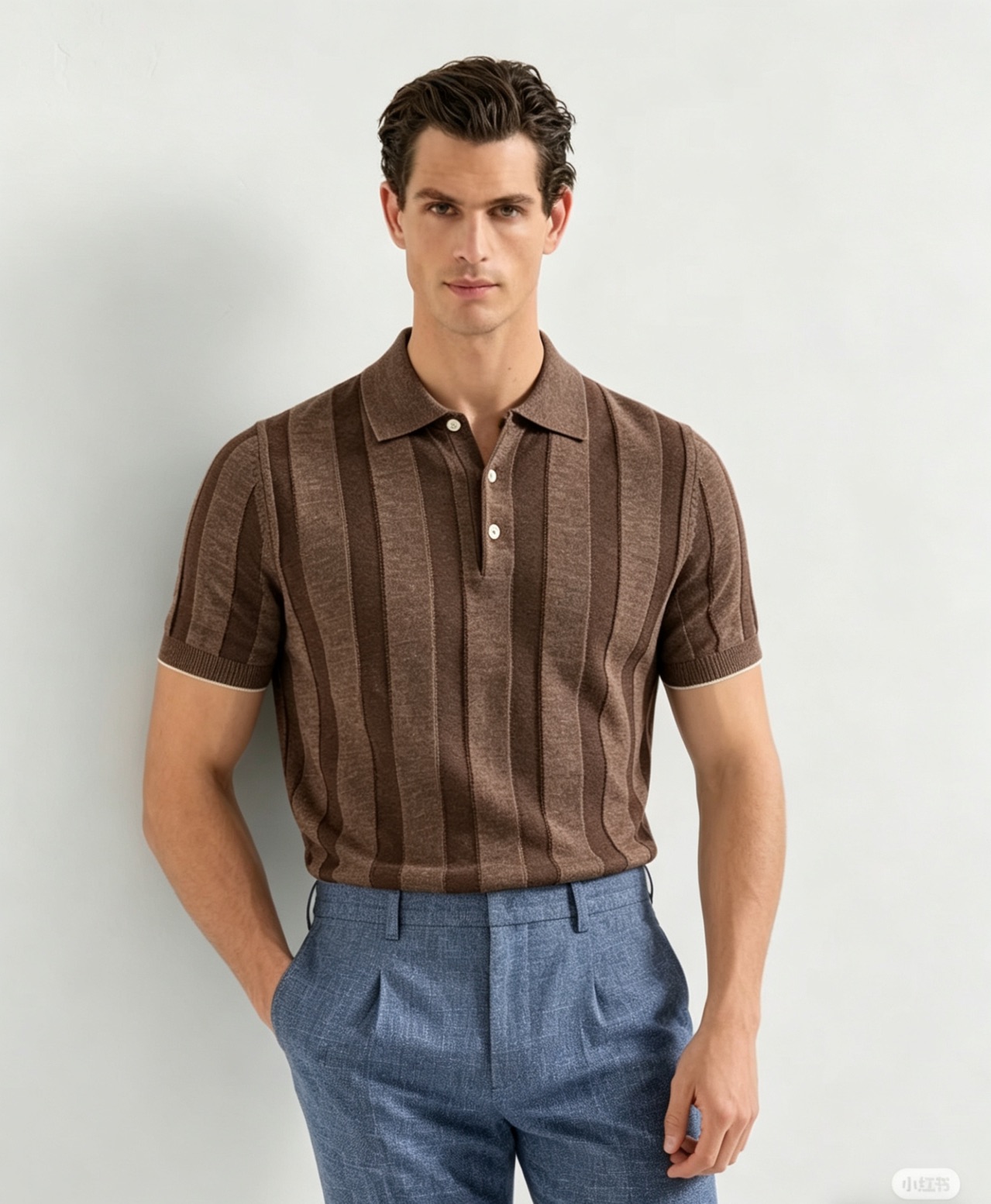 Brunello collared knit Polo
