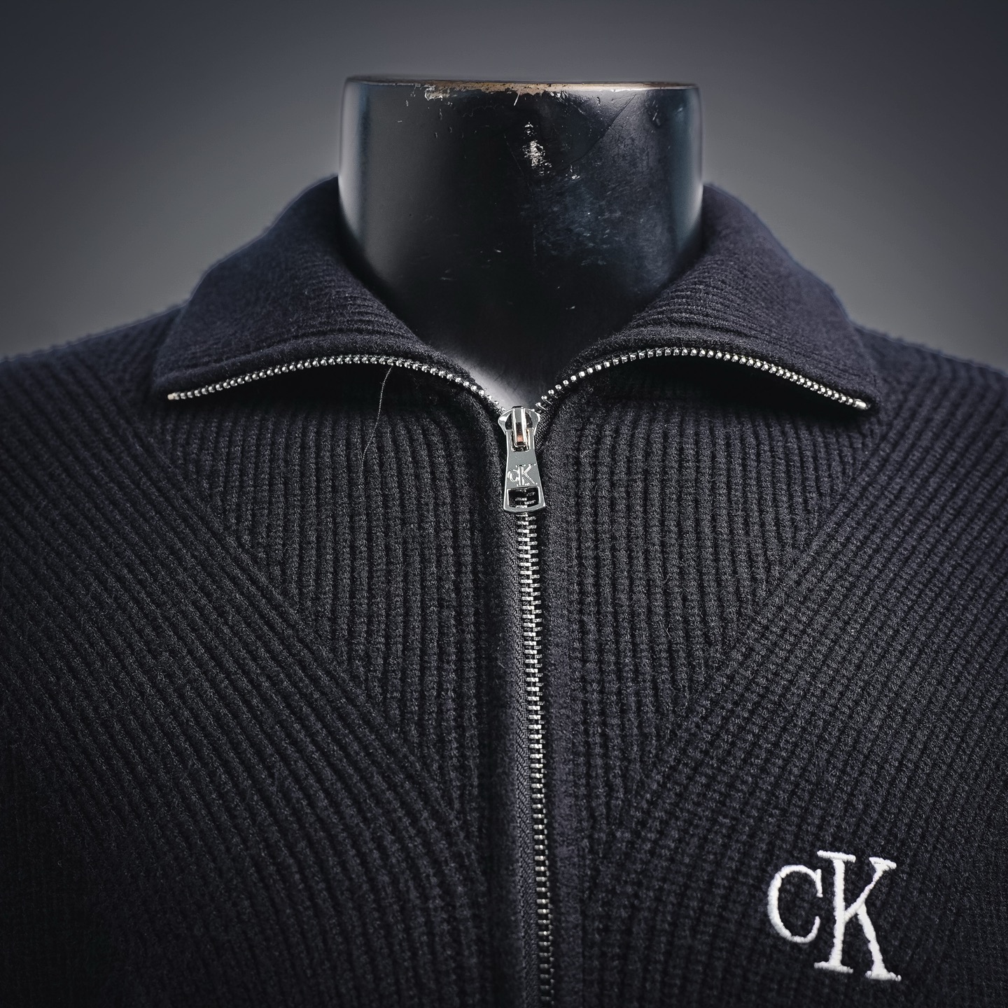 CK ribbed minimal jacket