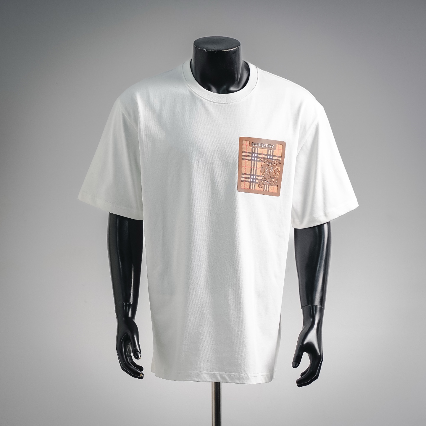 Bur plaid pocket t-shirt
