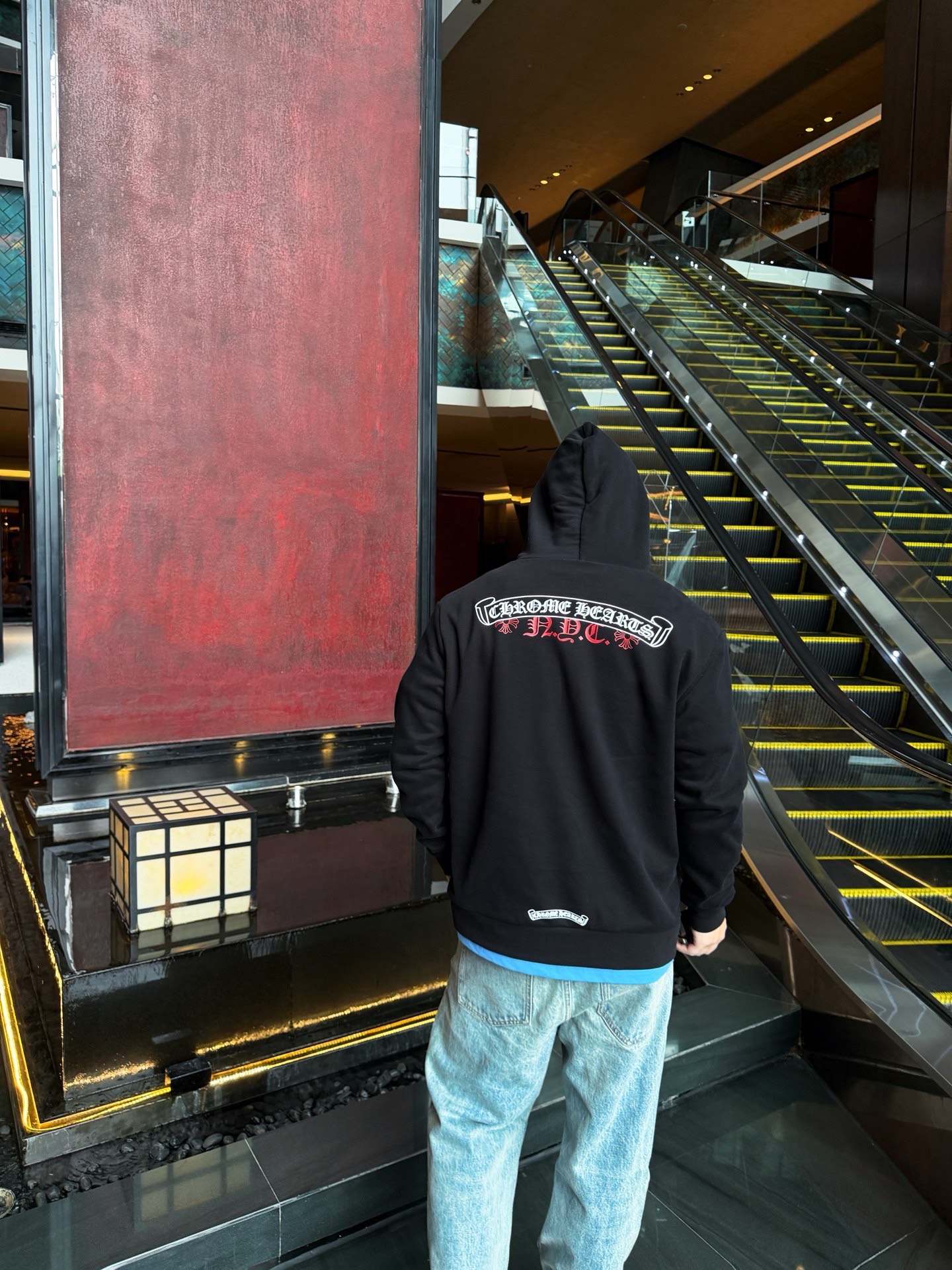 Chrome printed zip-up jacket