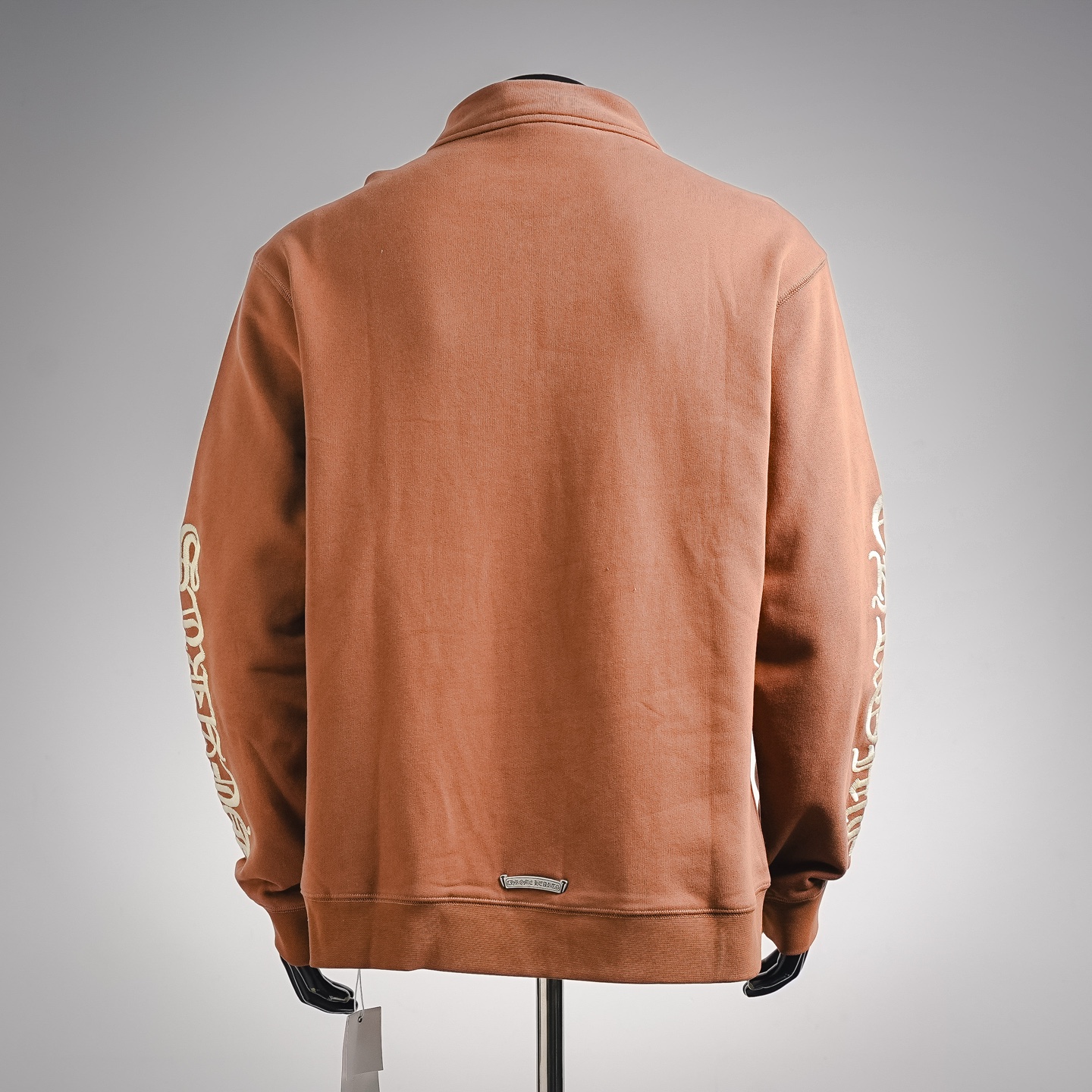 Chrome zip-up embroidered sweatshirt