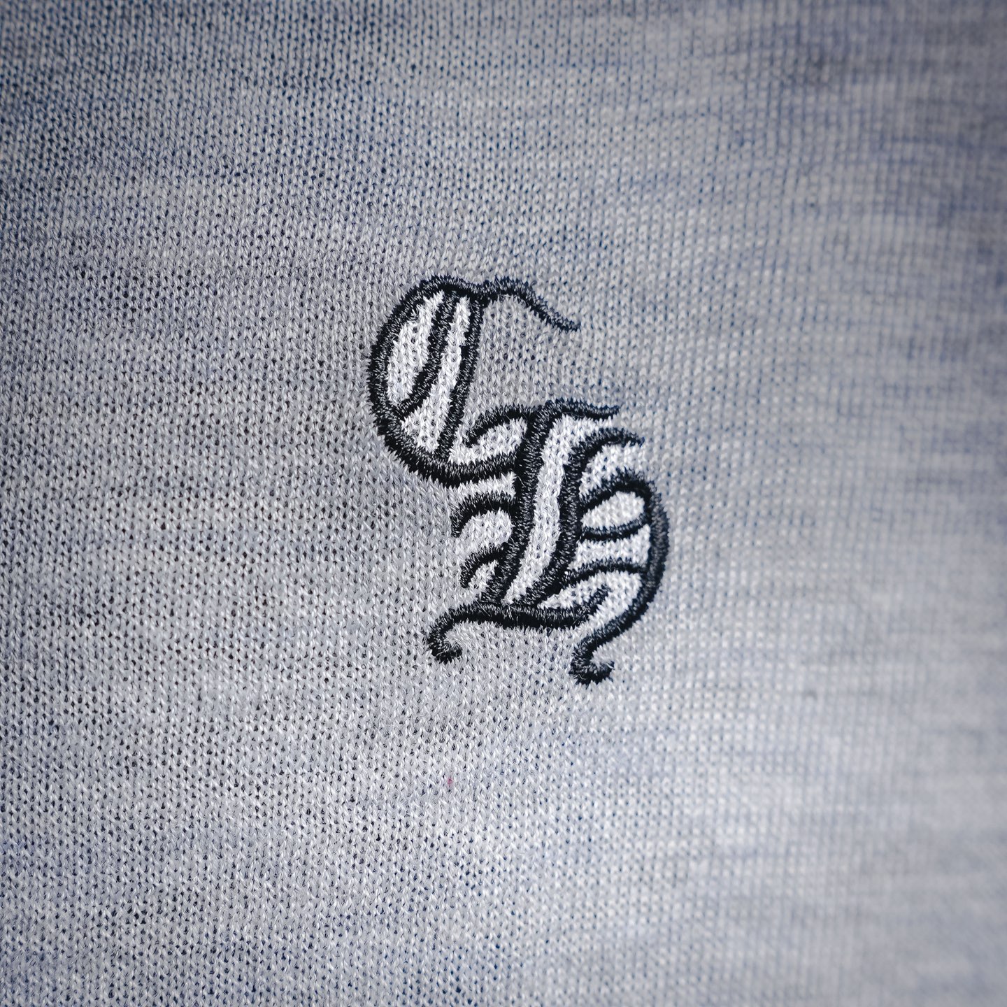 Chrome embroidered knit sweatshirt