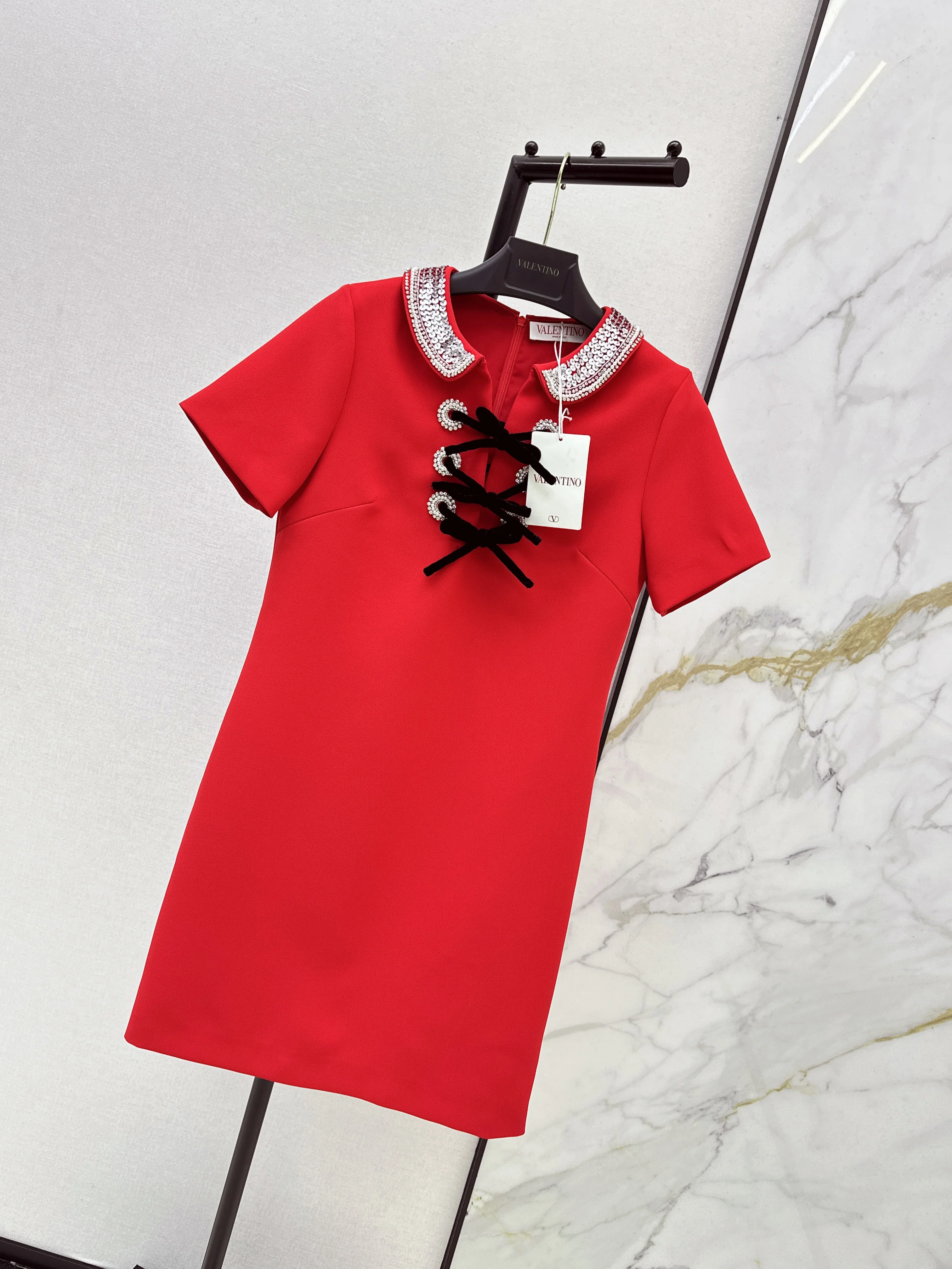 Valen 26ss beading sequins dress