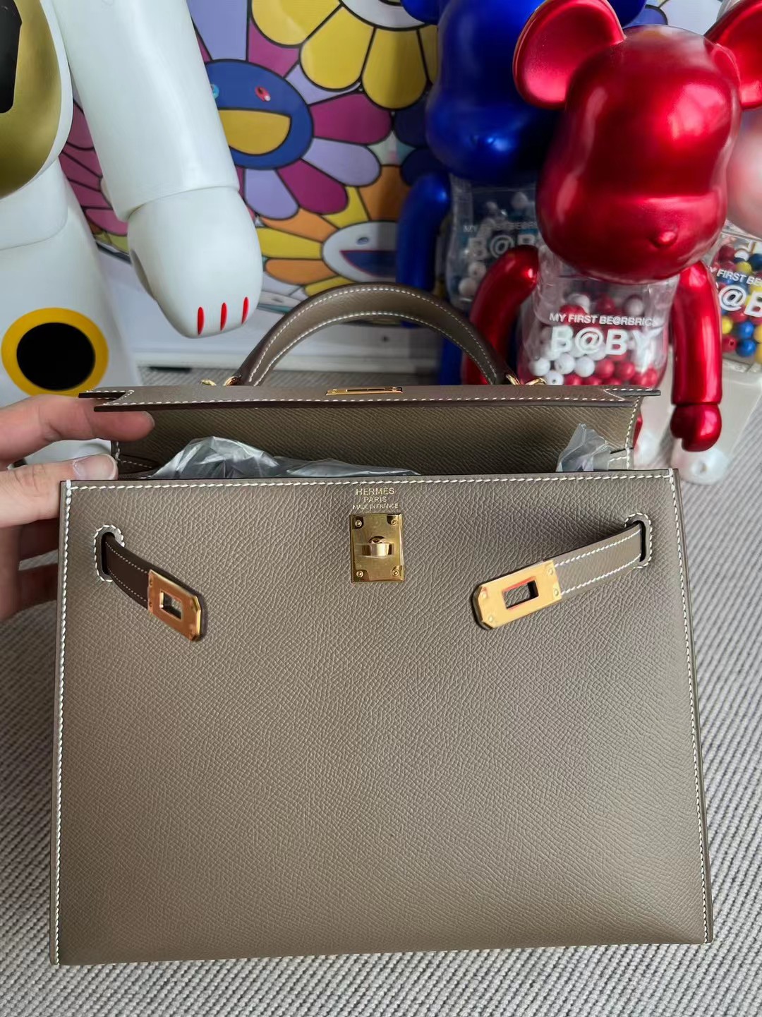 Herm kelly 25cm epsom gold
