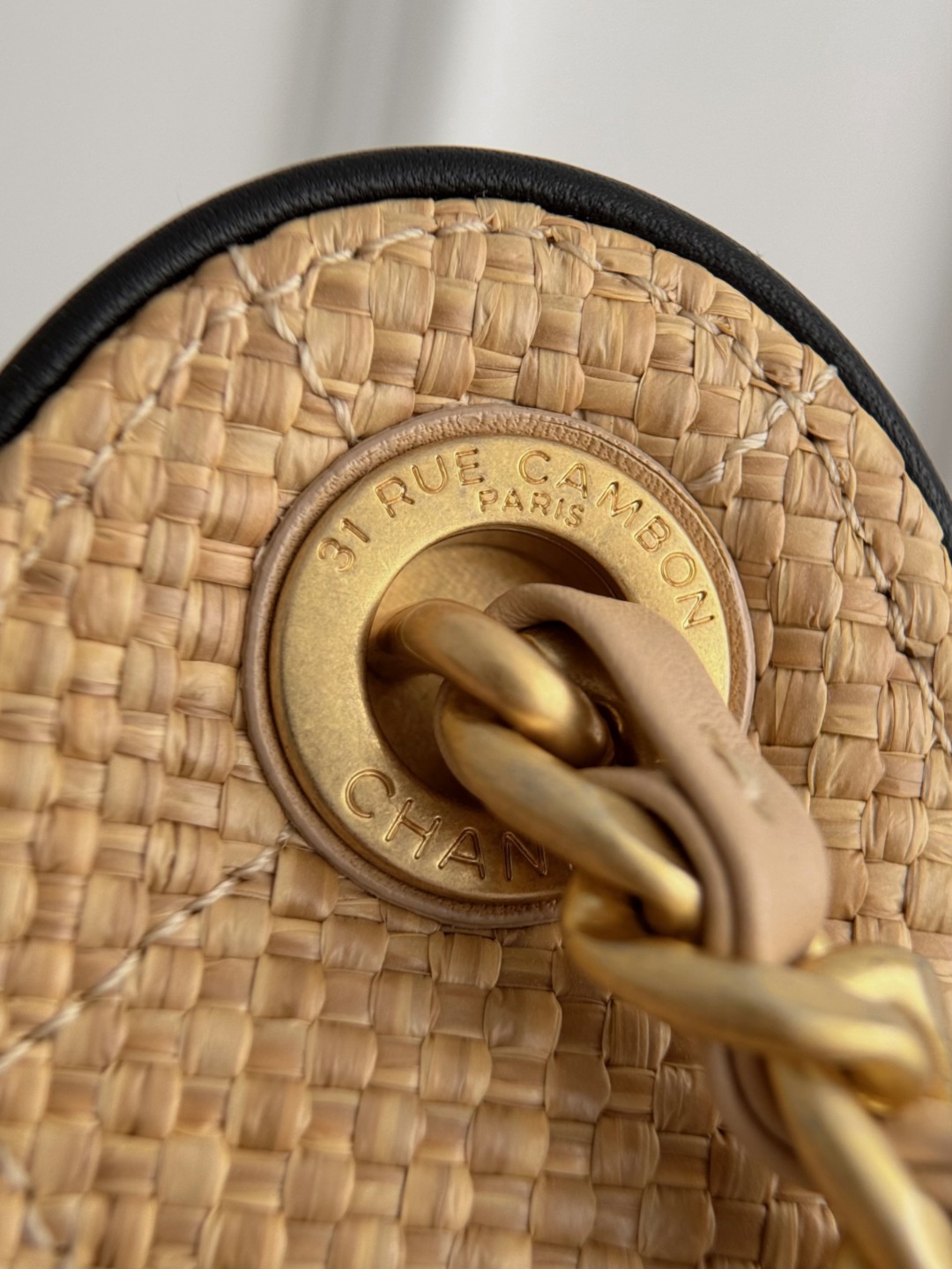 Chan 26p woven hobo bag