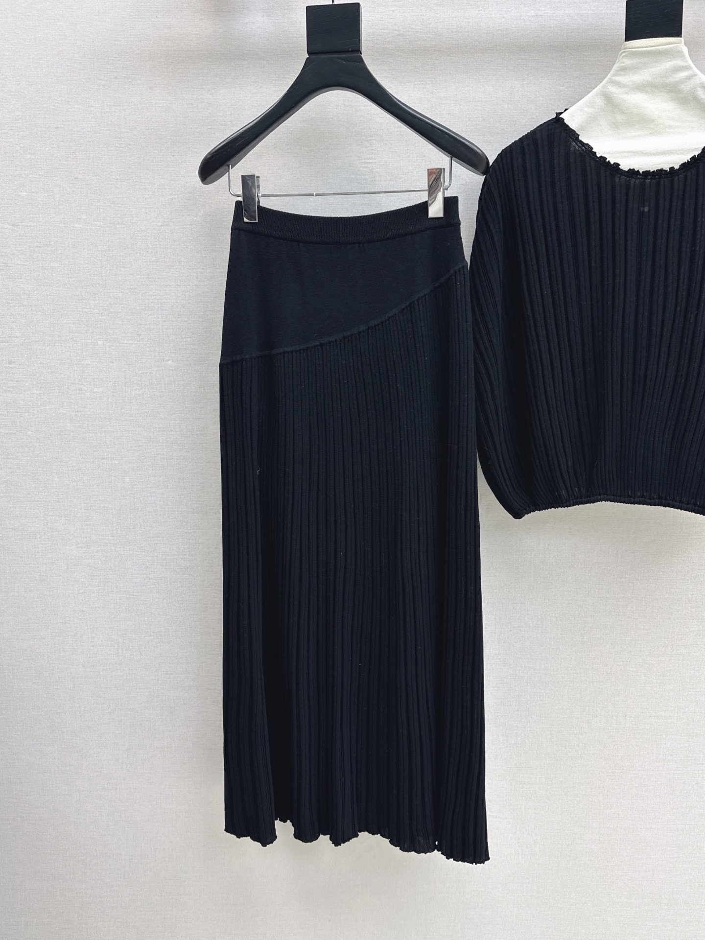 Brun 26ss knit cape knitwear skirt sets