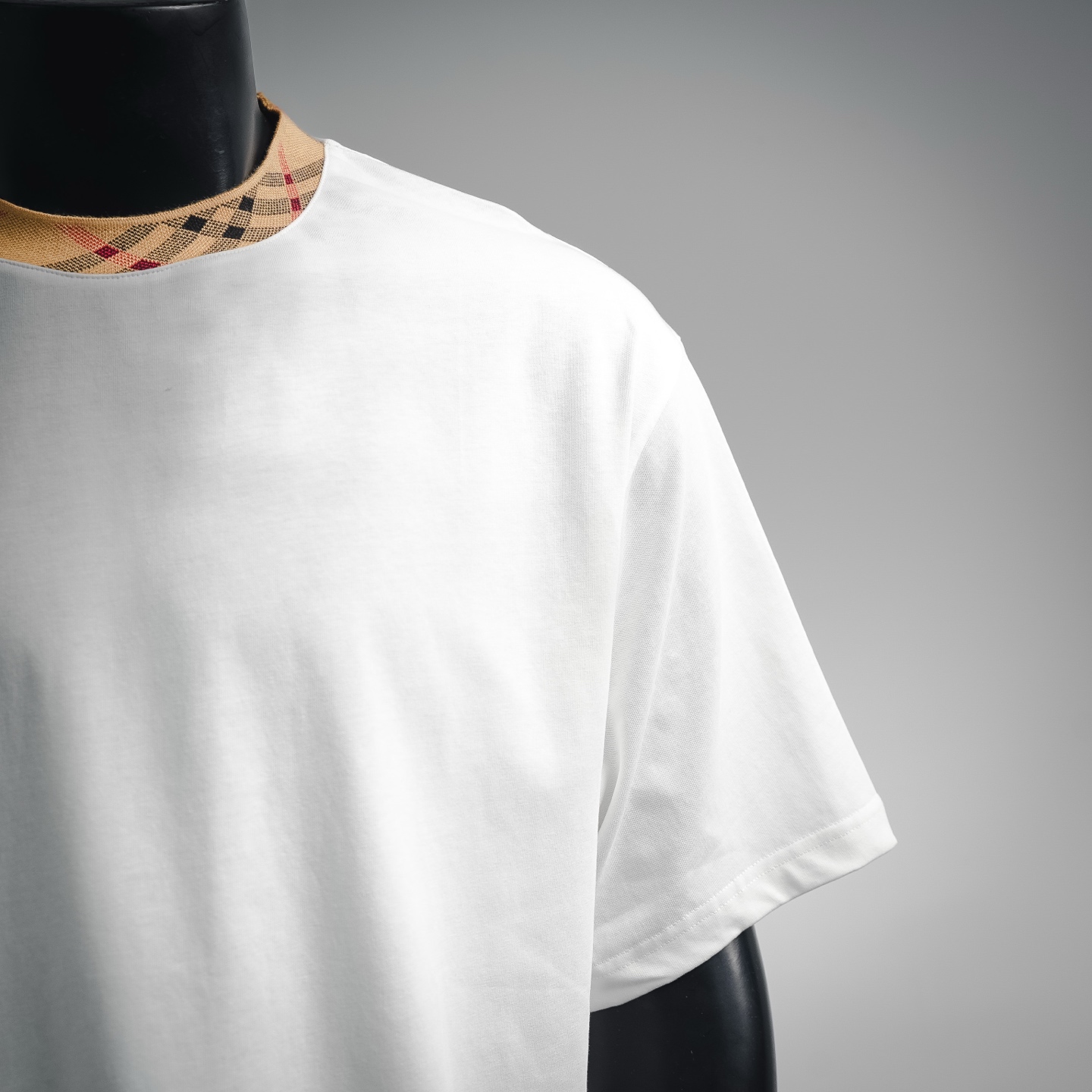 Bur plaid crew-neckt-shirt