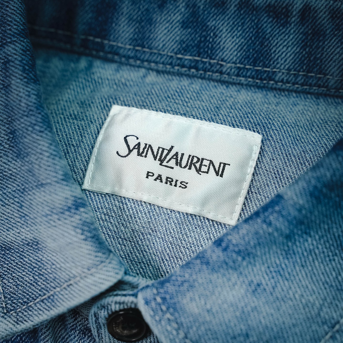 Saint embroidered denim shirts