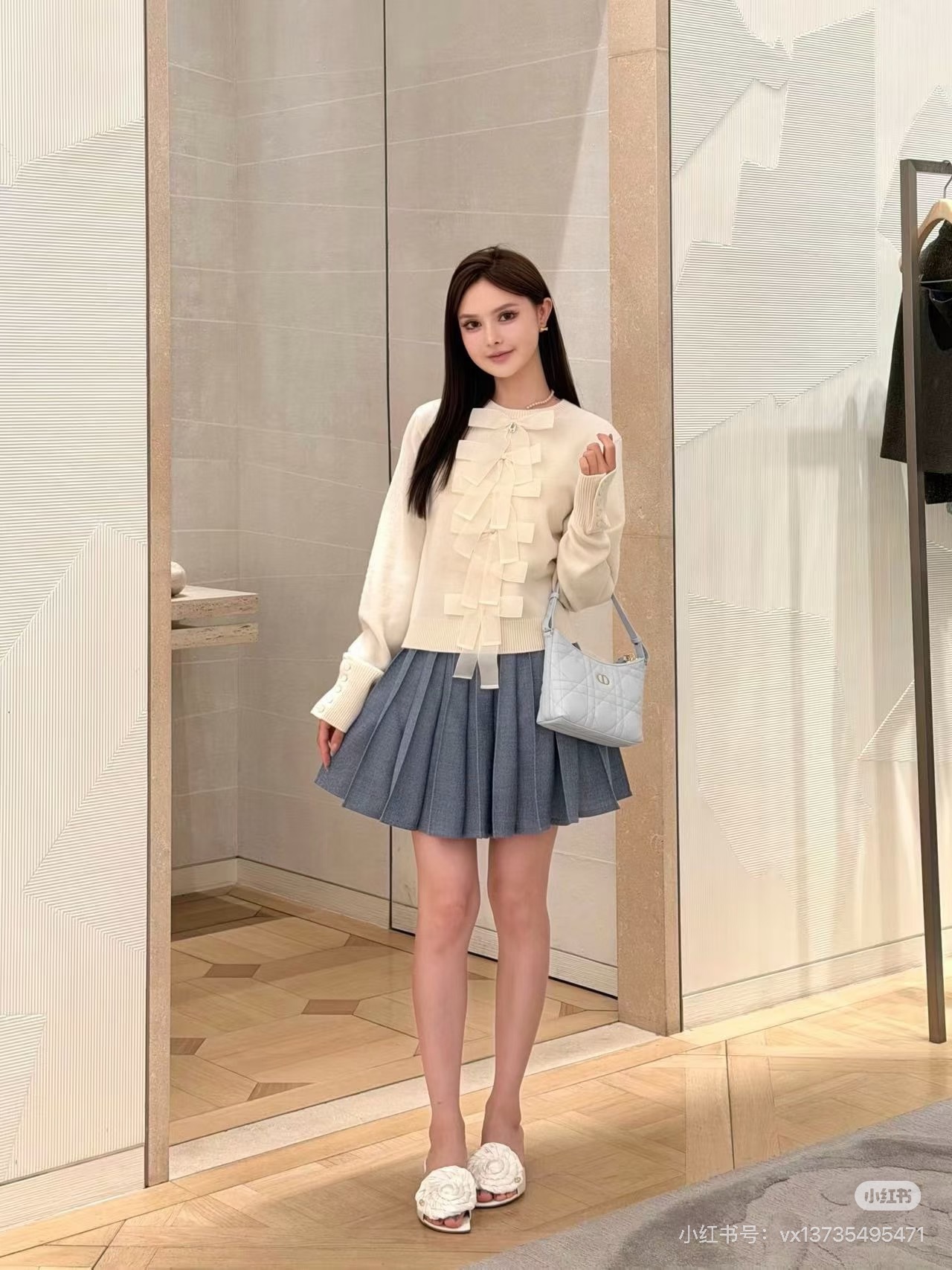 CD 26fw cashmere bow sweater