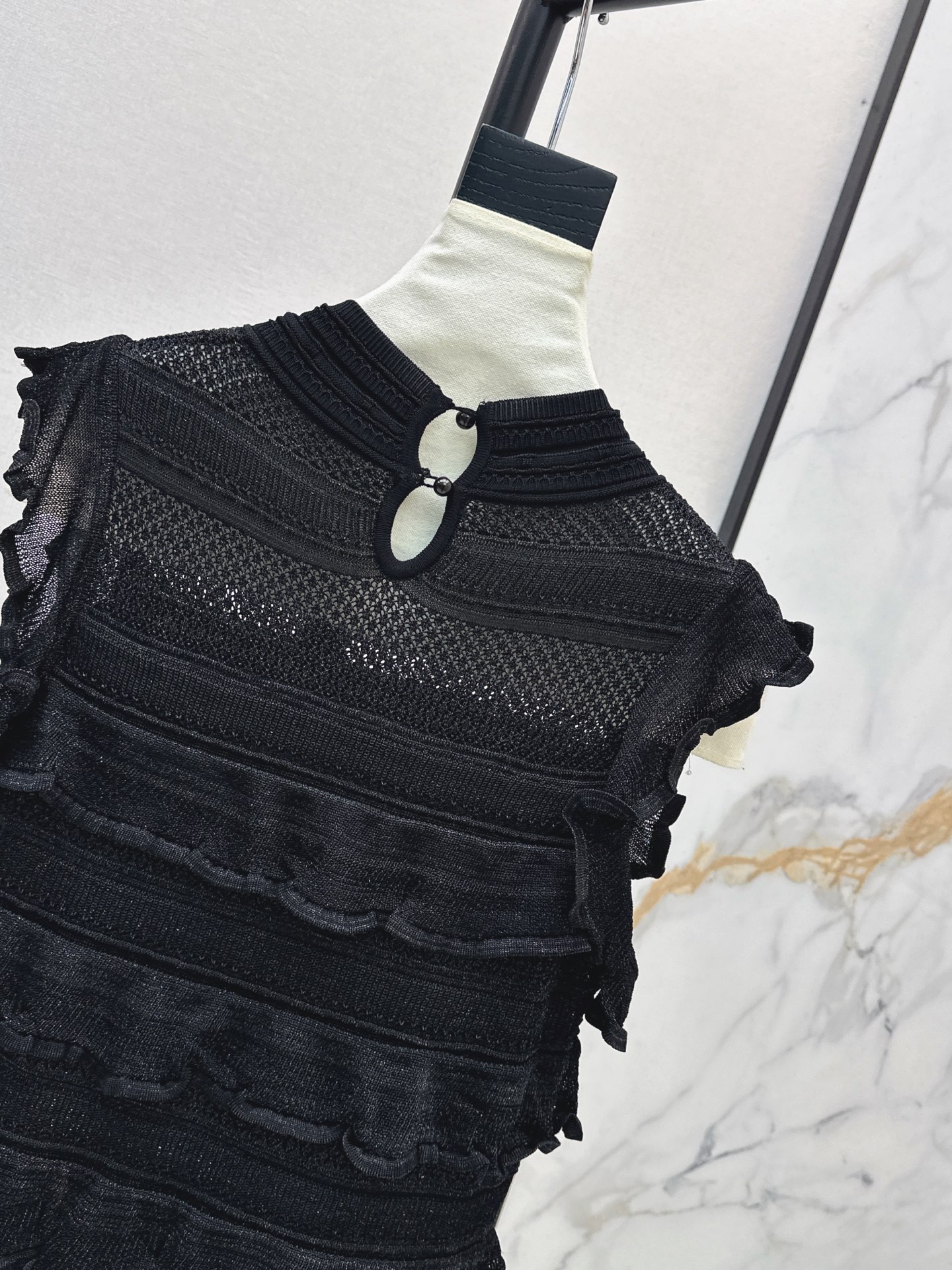 Chol 26fw layered knit dress