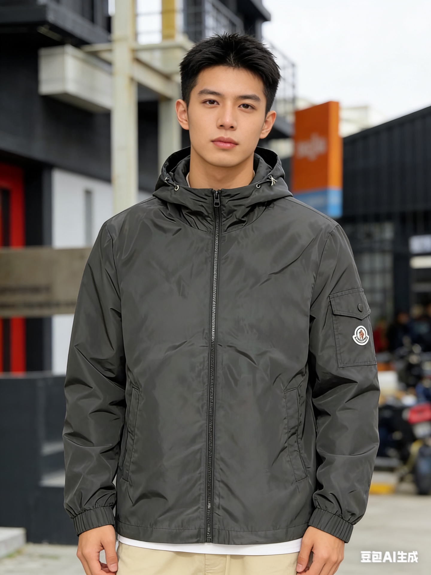 Mon casual hooded jacket