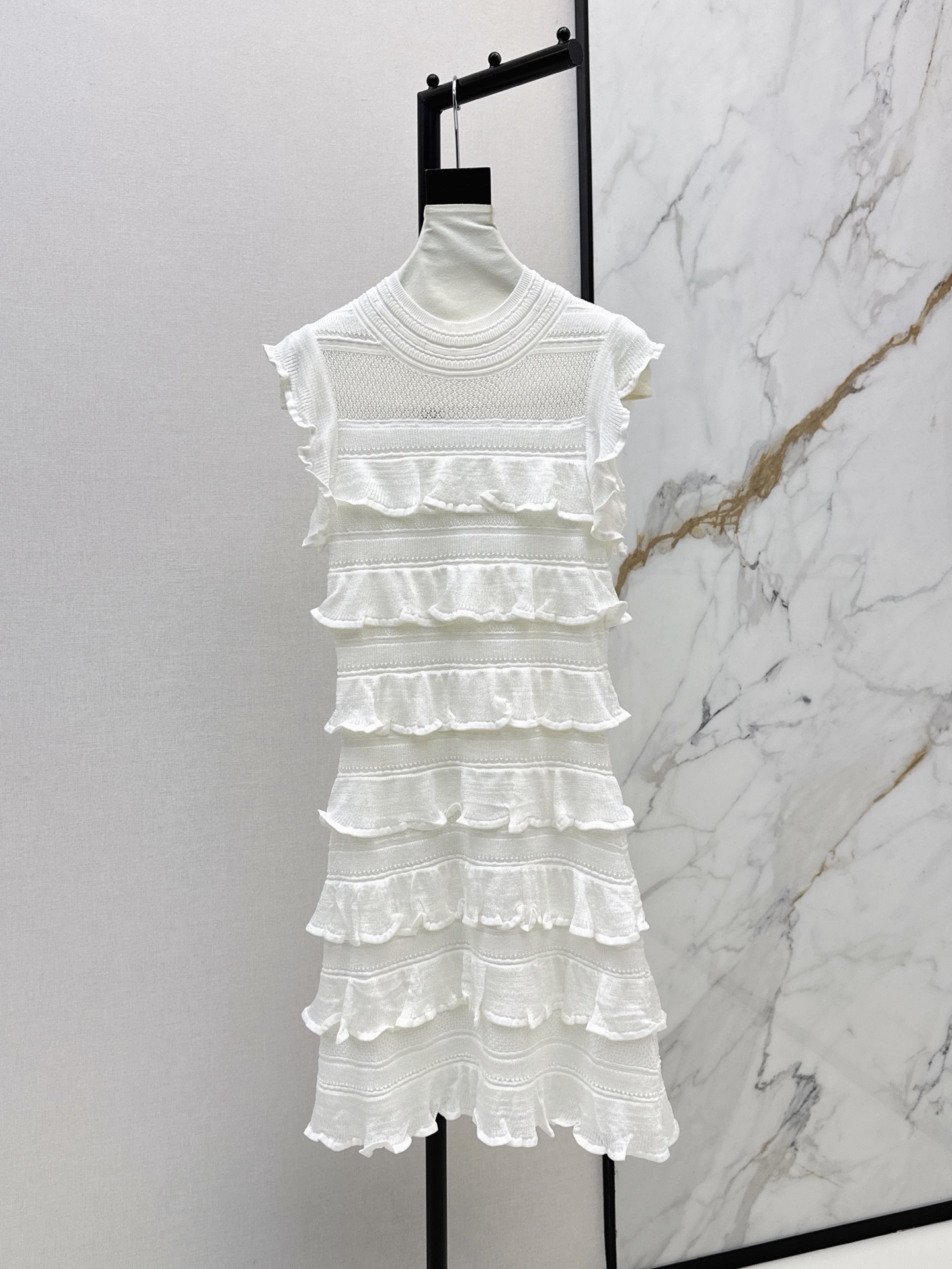 Chol 26fw layered knit dress