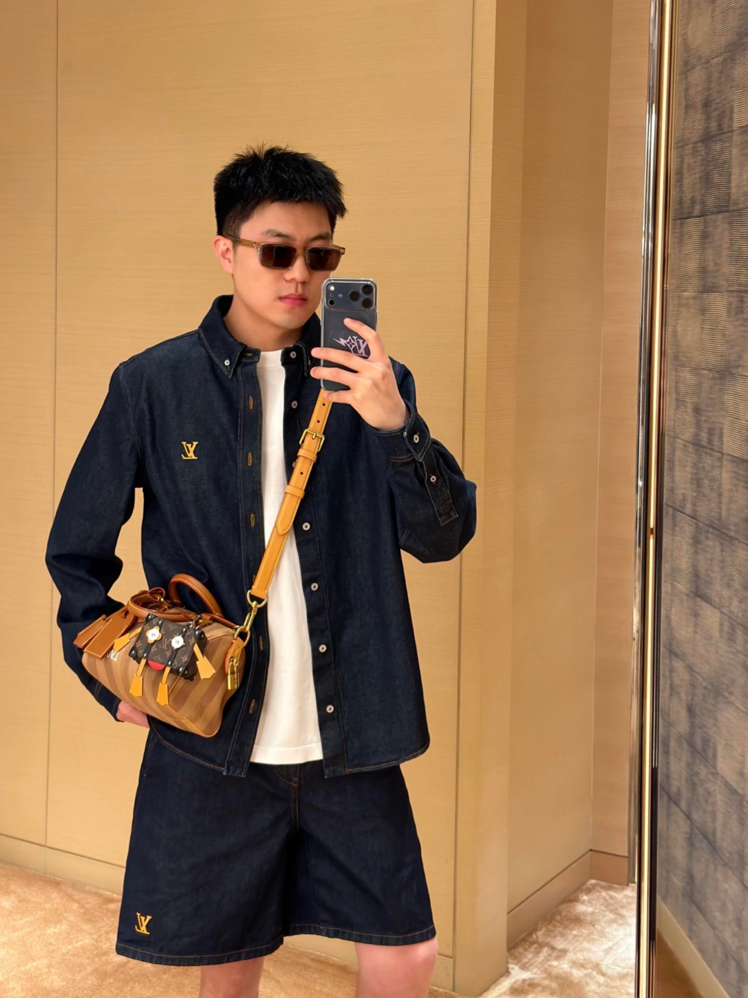 Louis denim long-sleeved shirts