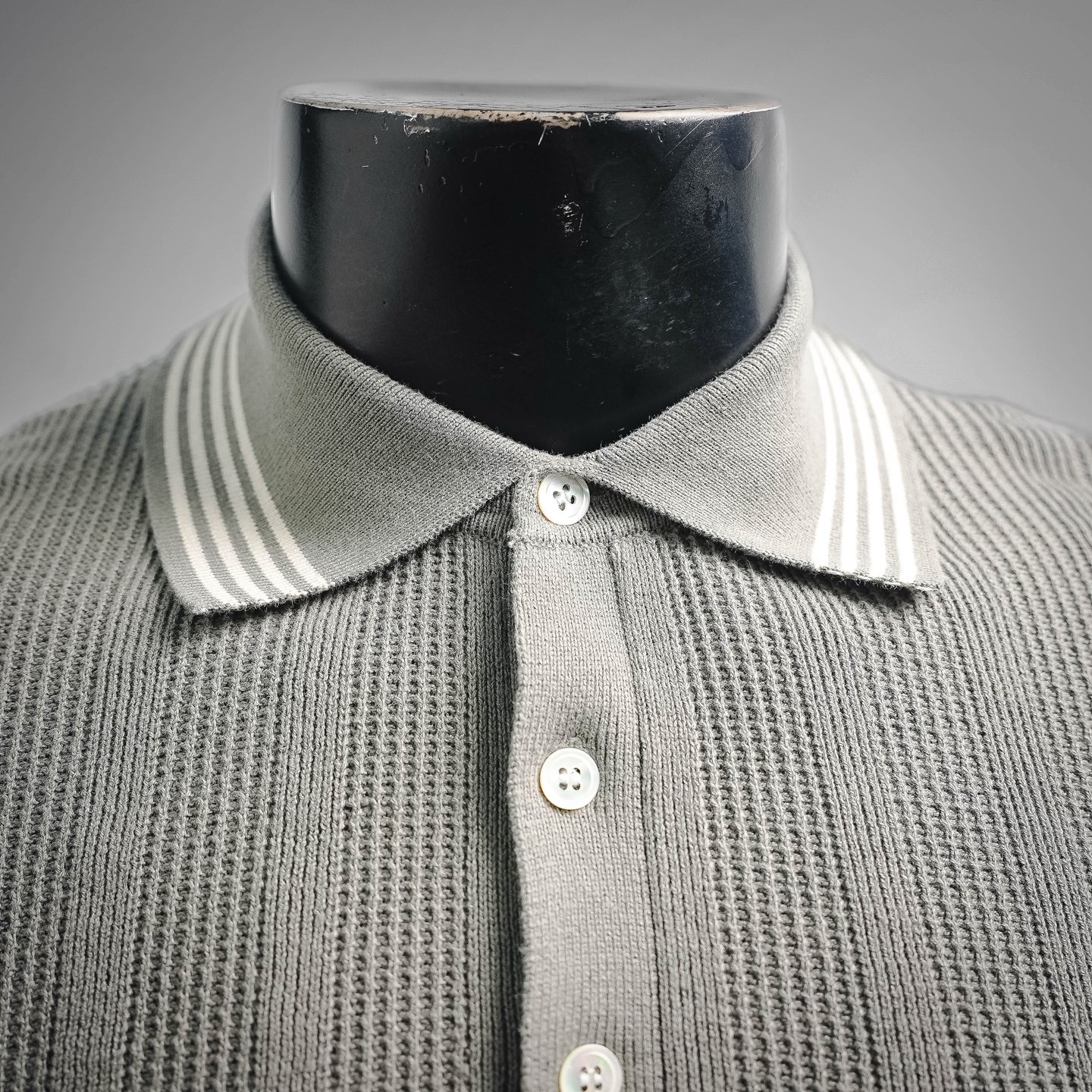 Brunello striped collar Polo