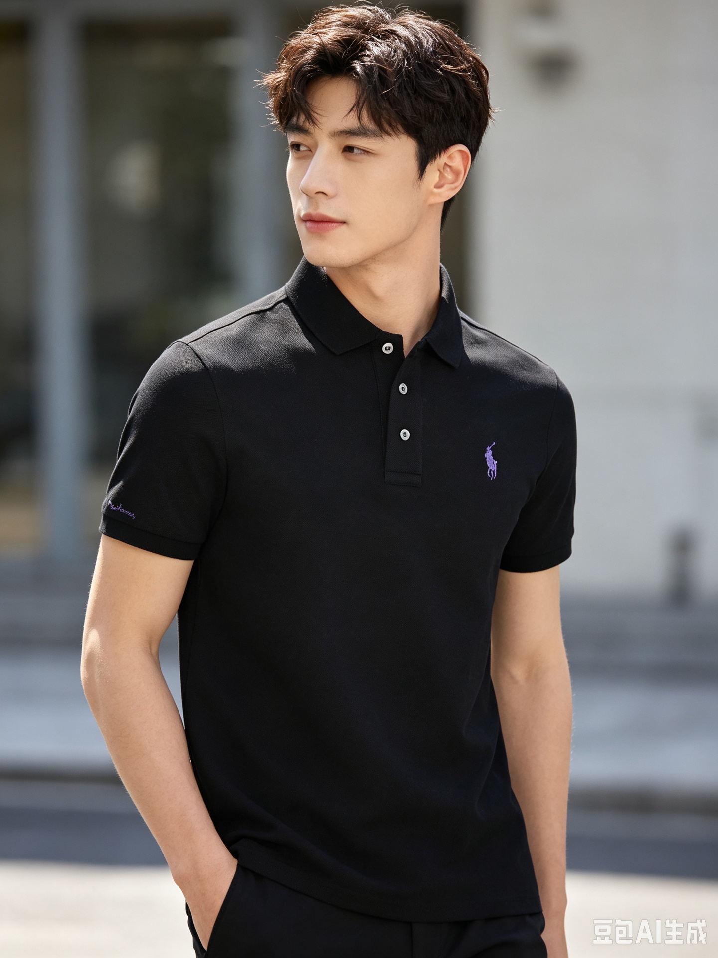 Chrome printed Polo