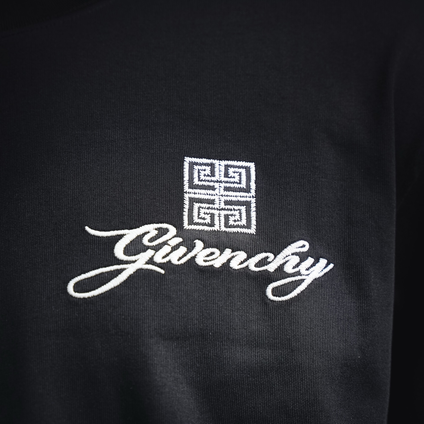 Given embroidered t-shirt