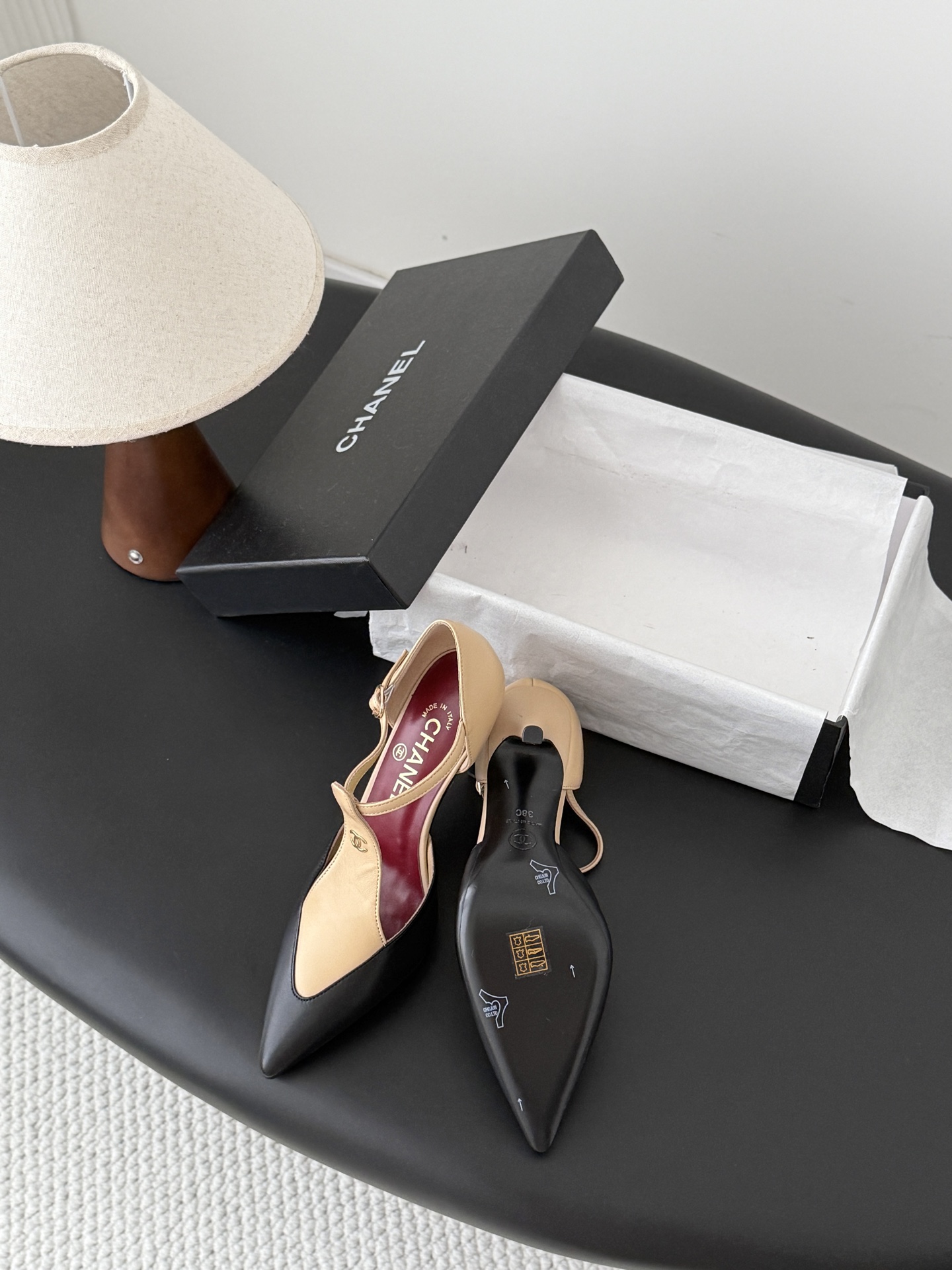 Chan 26P t-strap stilettoes