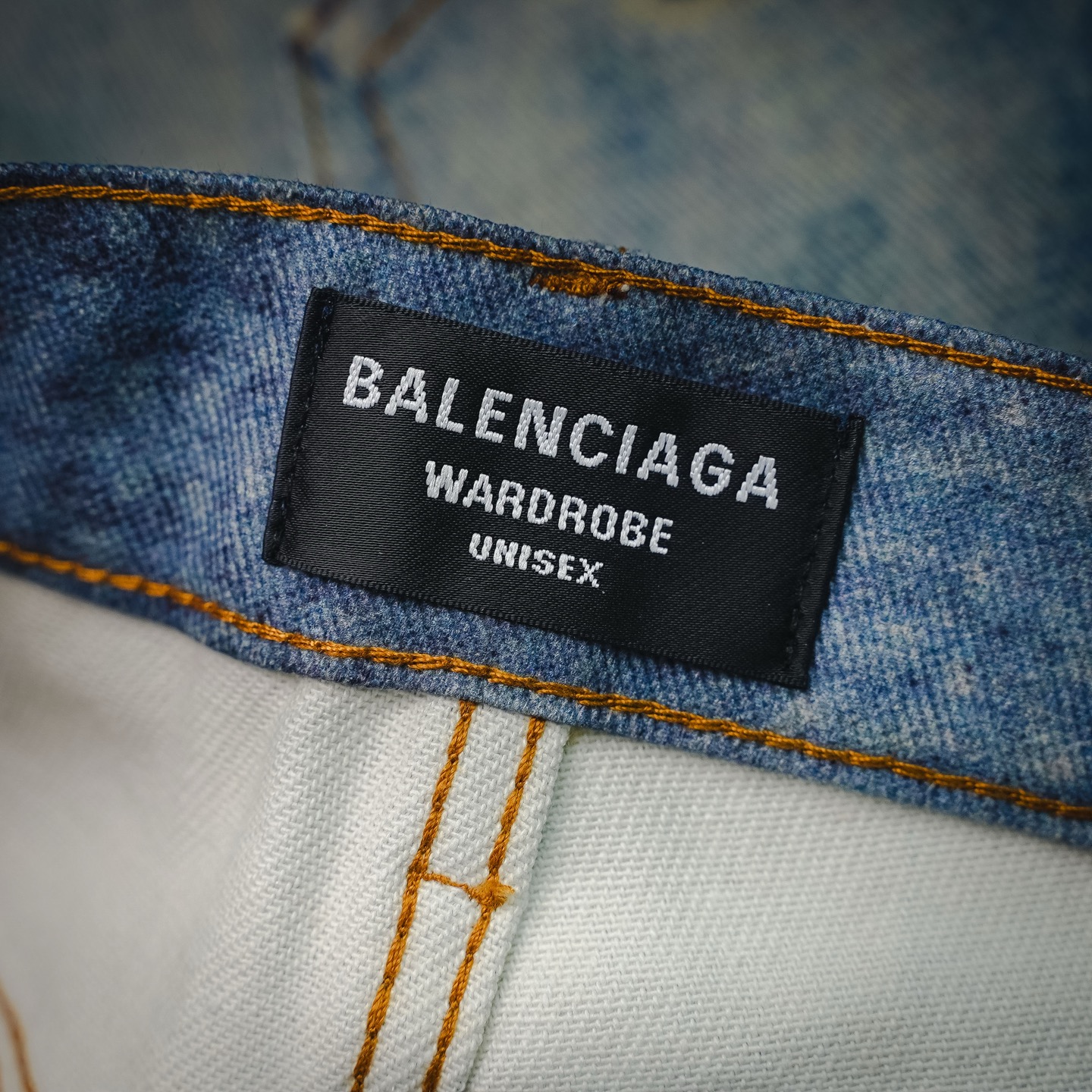 Balen bleached straight jeans