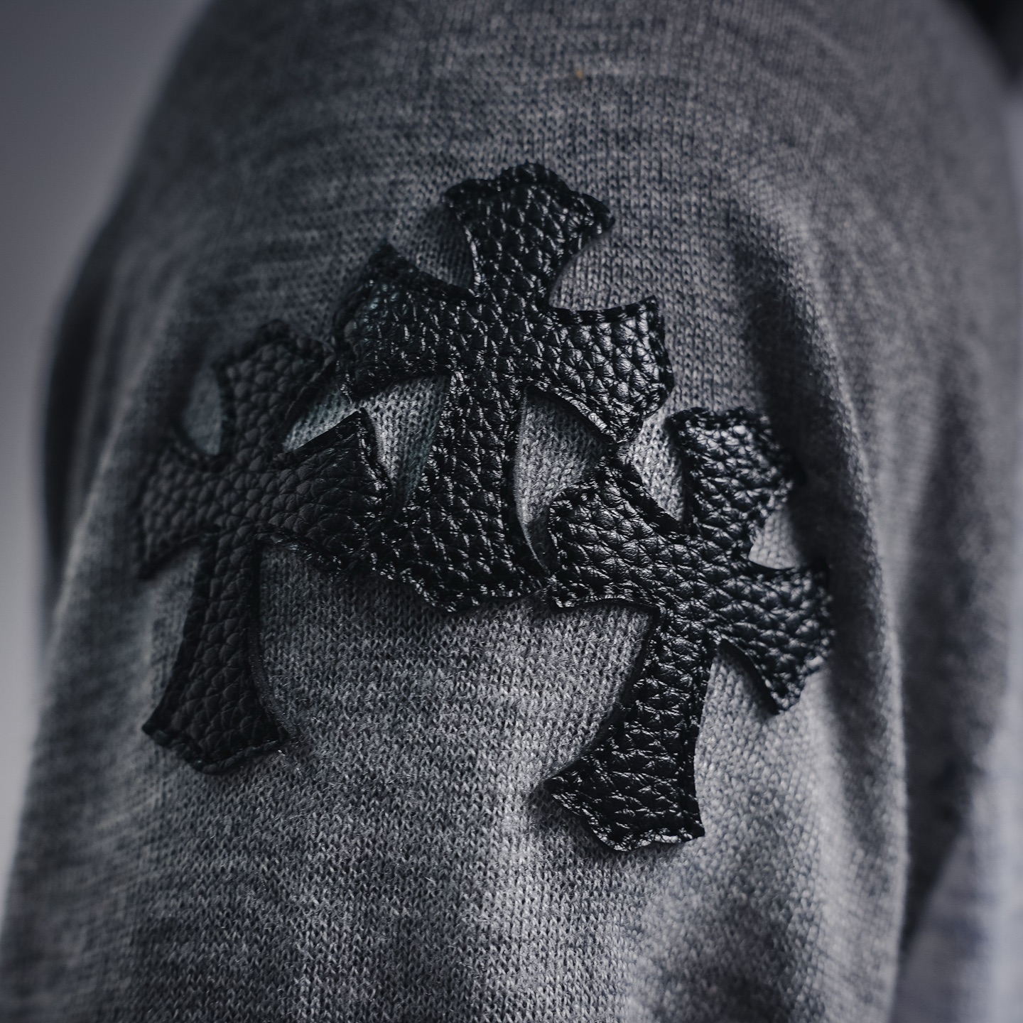 Chrome embroidered knit sweatshirt