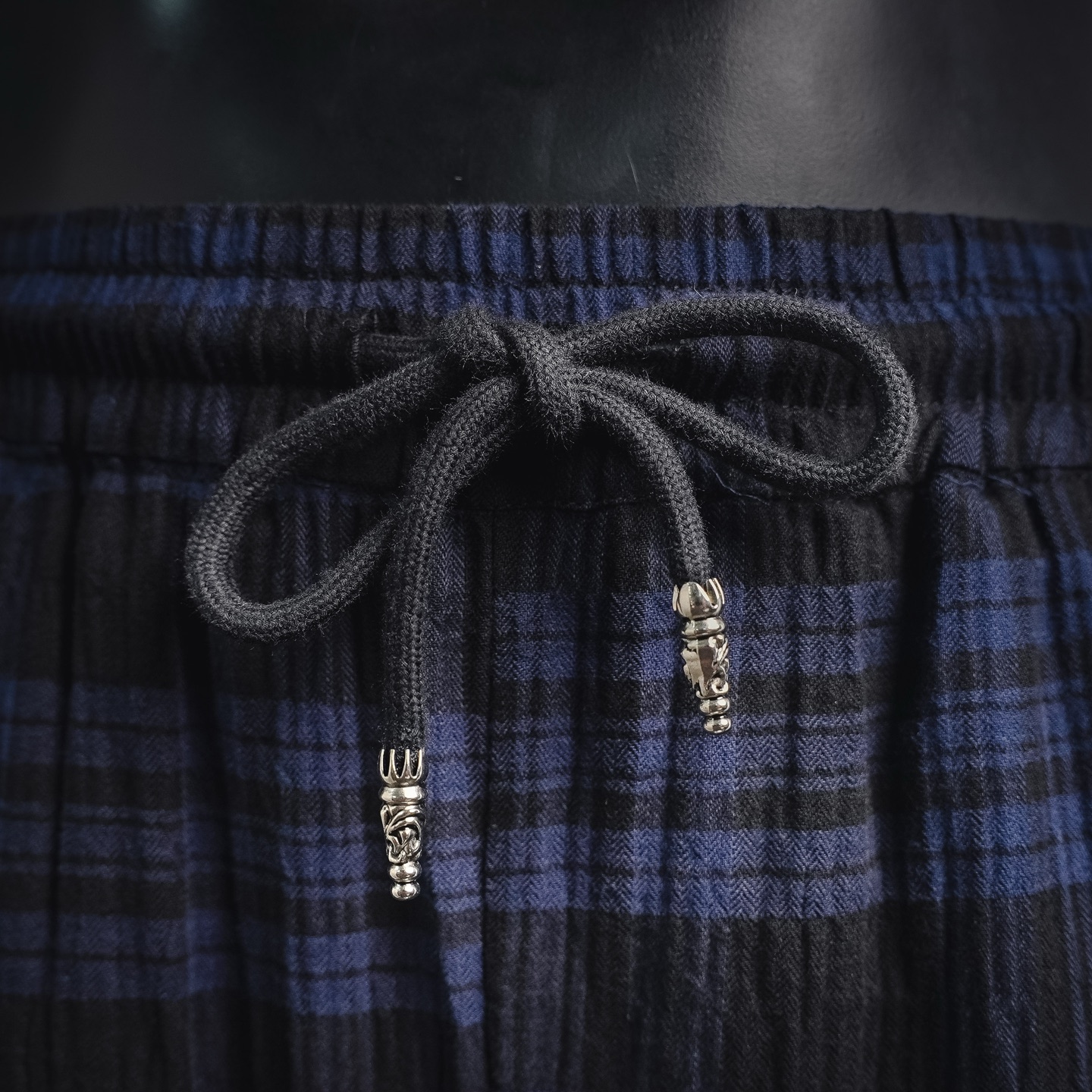 Chrome plaid loose pants