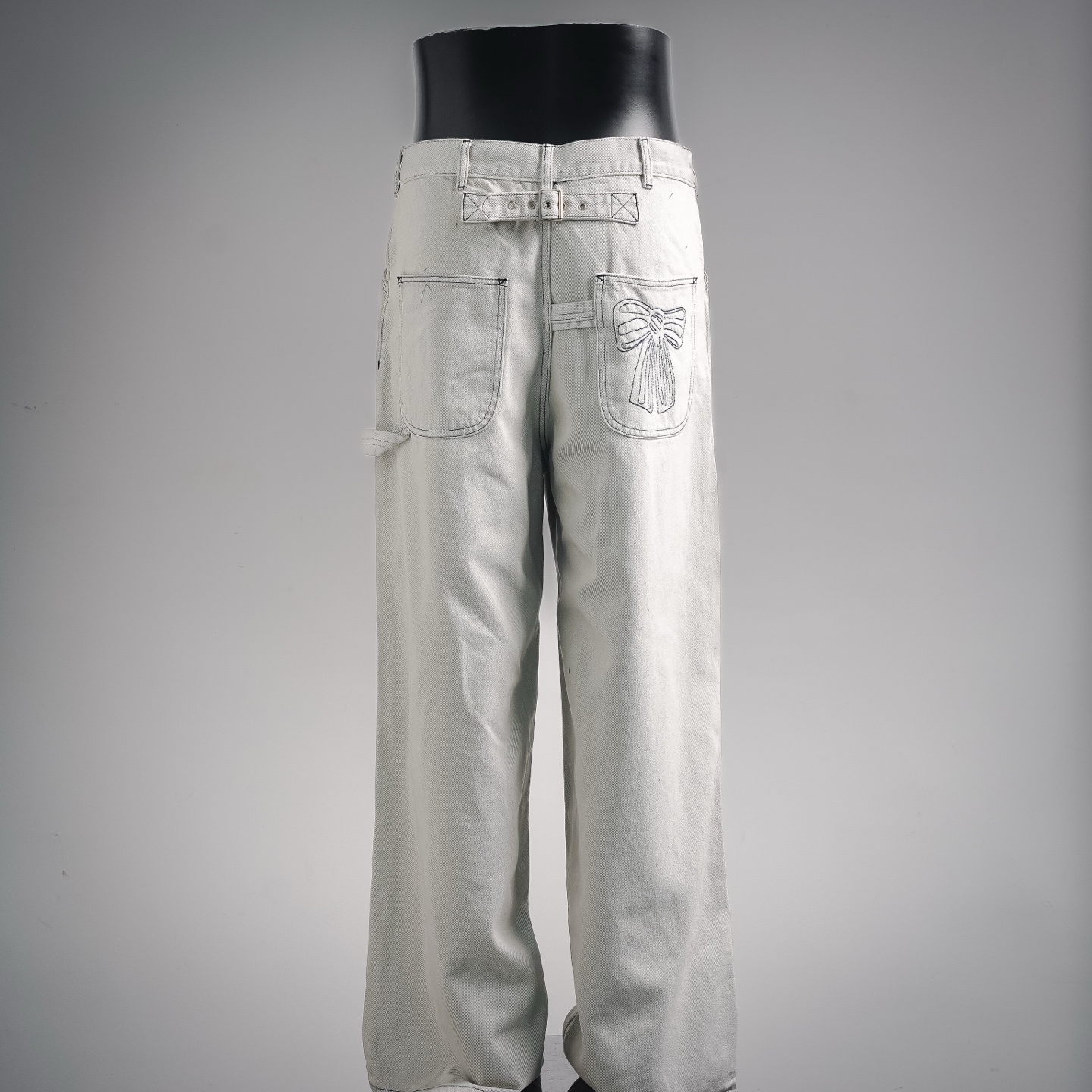 Acen butterfly embroidered jeans