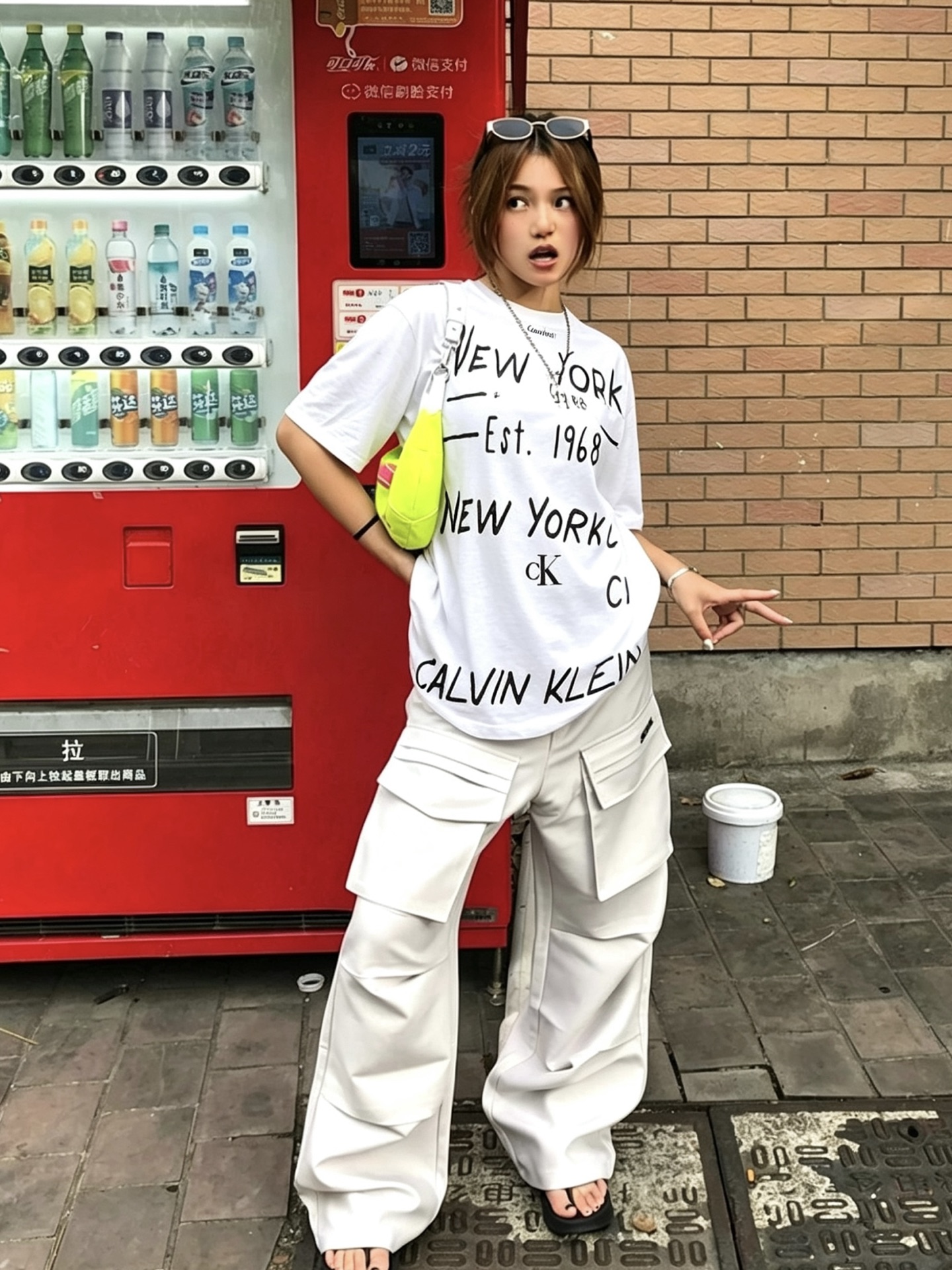 CK graffiti letter t-shirt