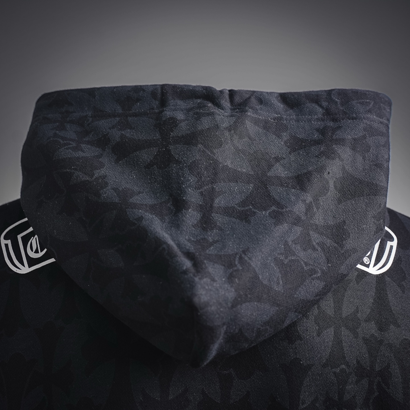 Chrome tonal all-over hoodie