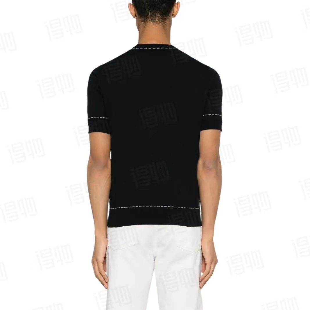 Fend jacquard knit t-shirt