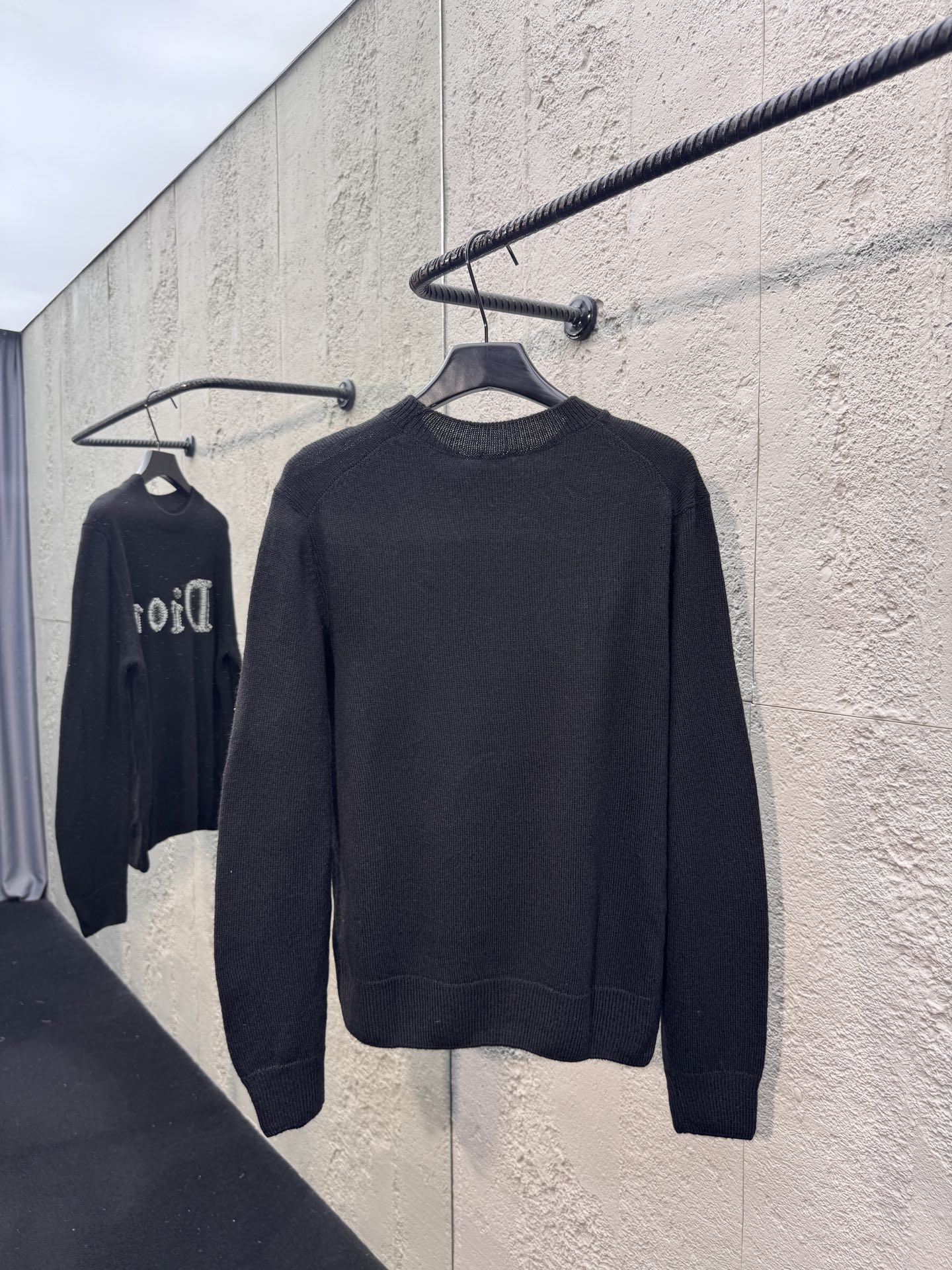 CD knit jacquard sweater