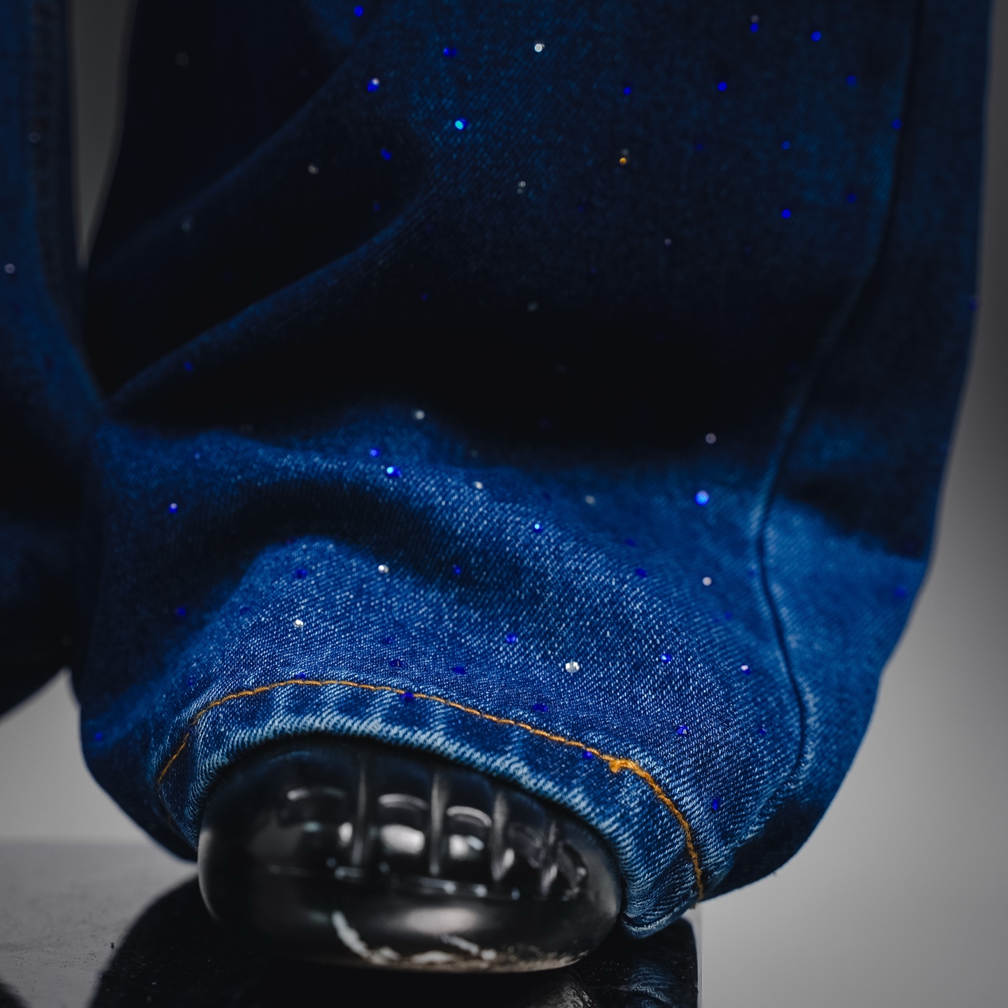 Louis rhinestone washed jeans