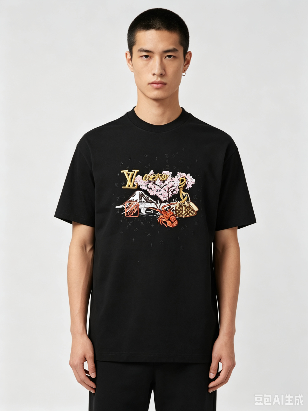 Louis graphic embroidered t-shirt
