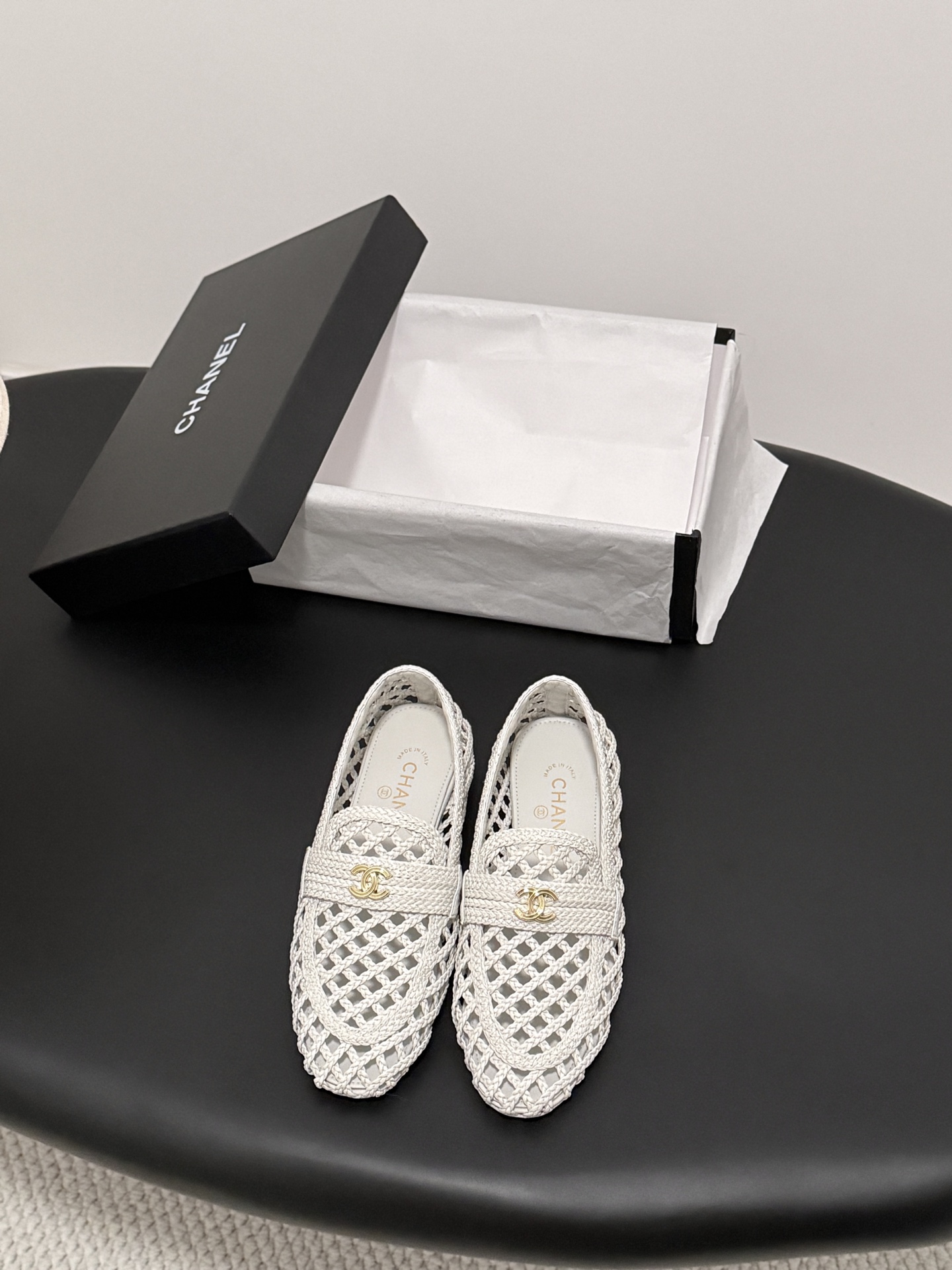 Chan 26ss woven loafers