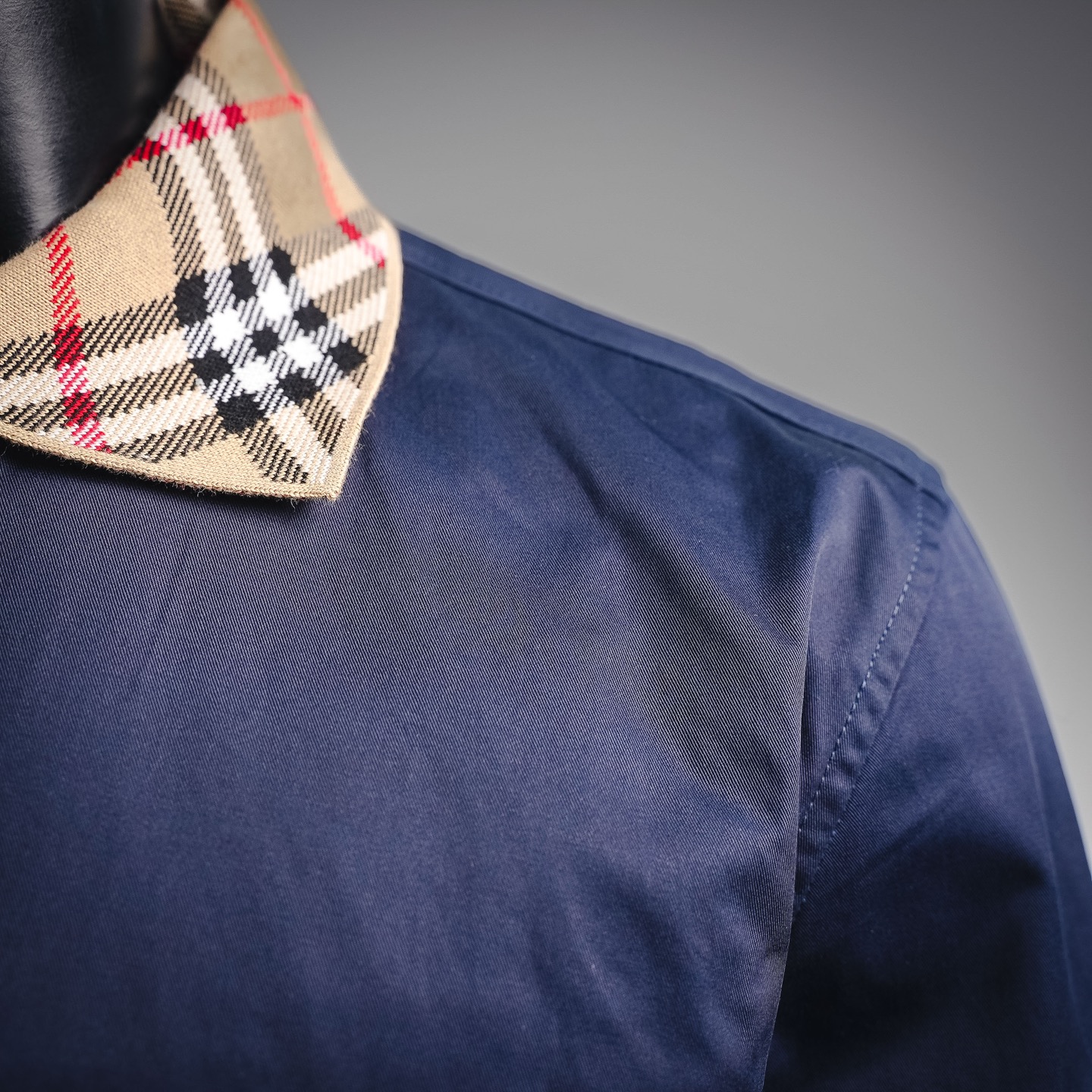 Bur plaid collared jacket