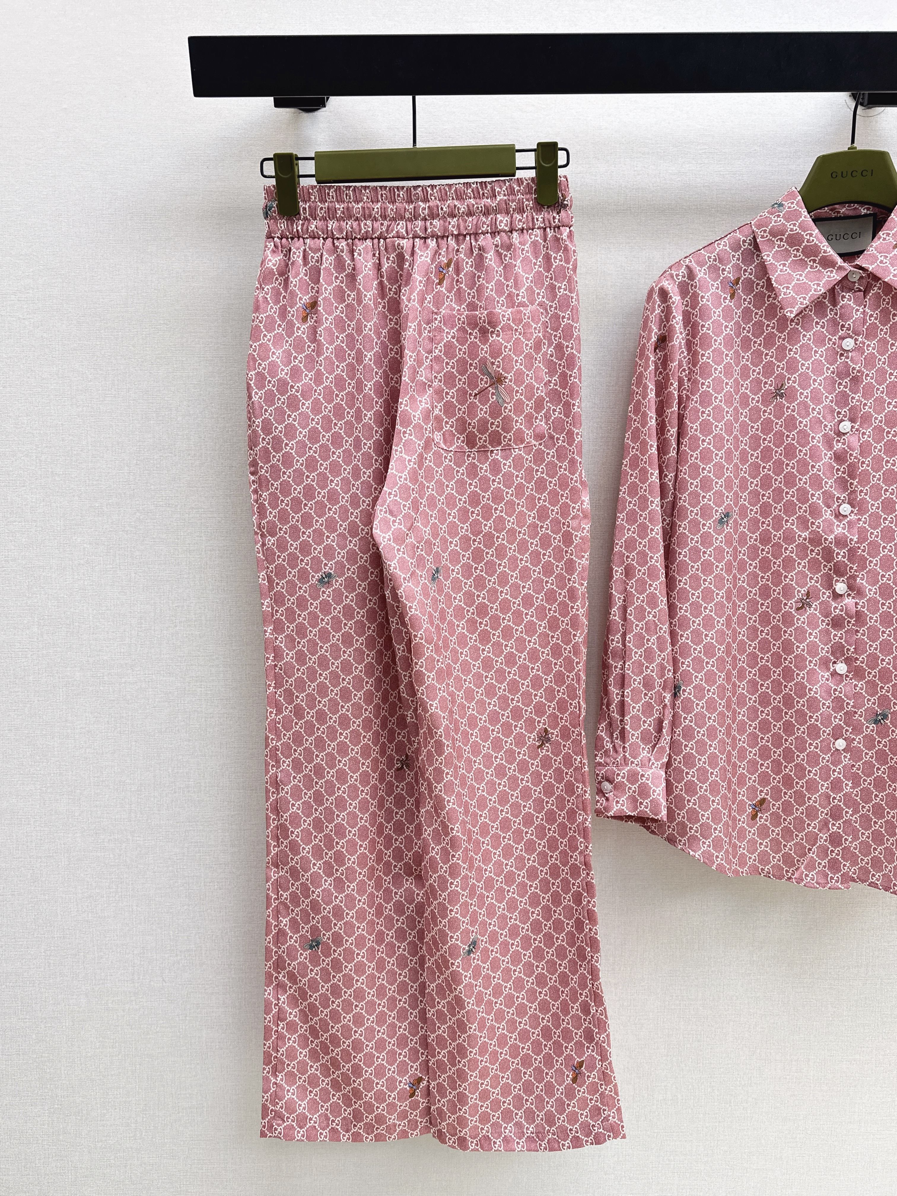 Guc 26ss print shirt pants set