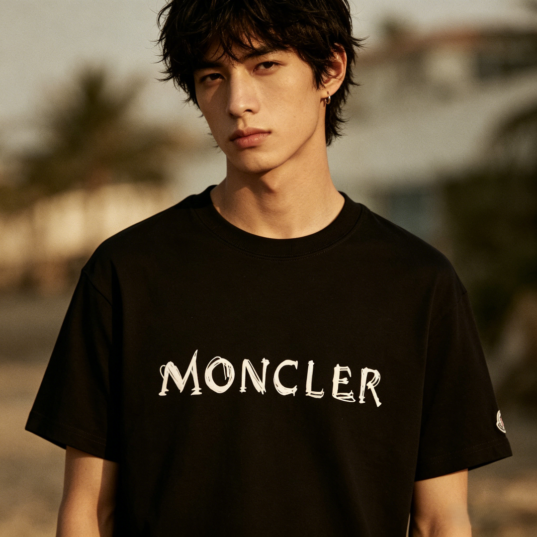 Mon letter graffiti t-shirt