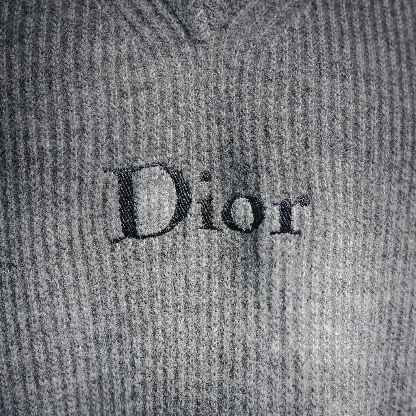 CD embroidered knit sweater