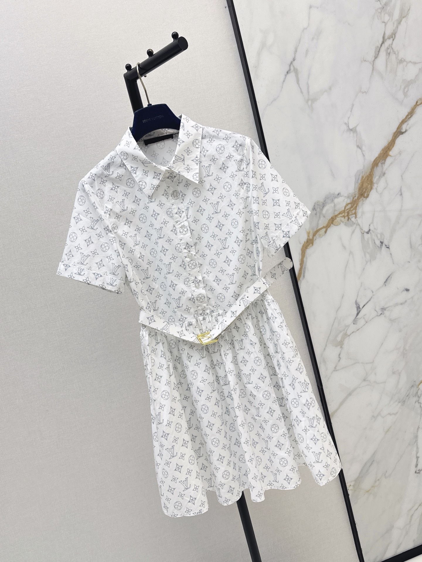Loui 26ss print shirt dress